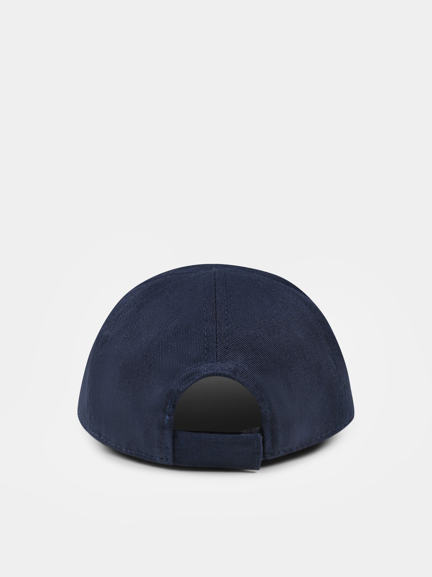 Blue hat for baby boy with logo