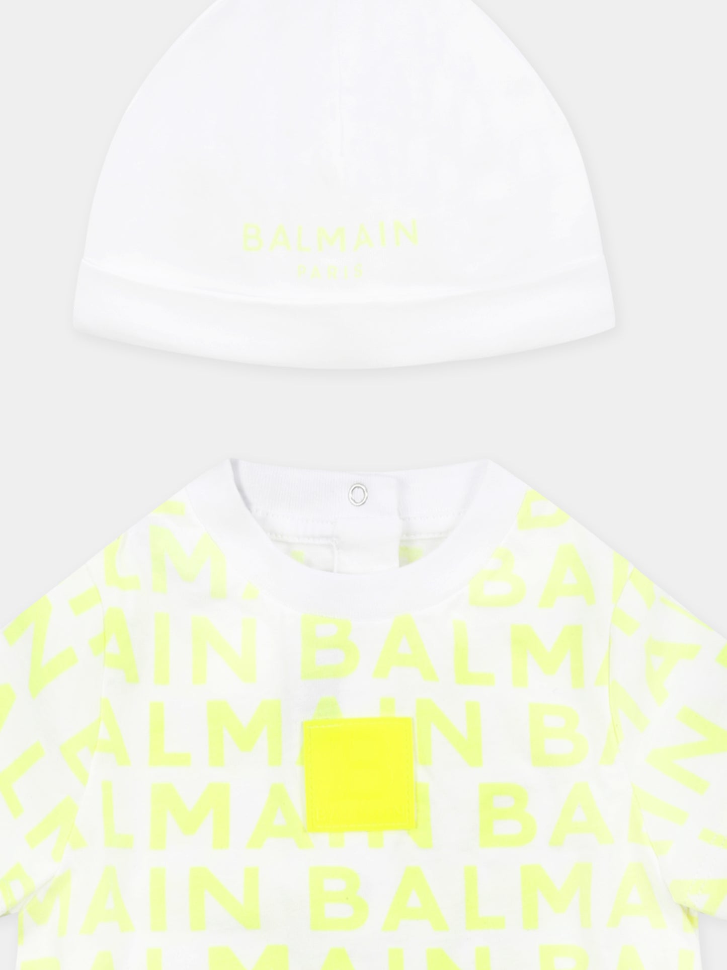 Yellow romper for babykids with logo