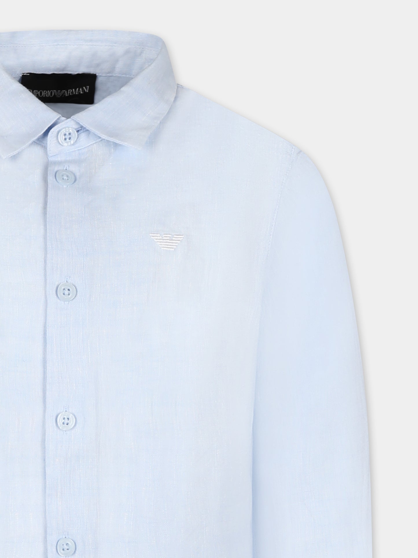 Light-blue shirt for boy with eagle