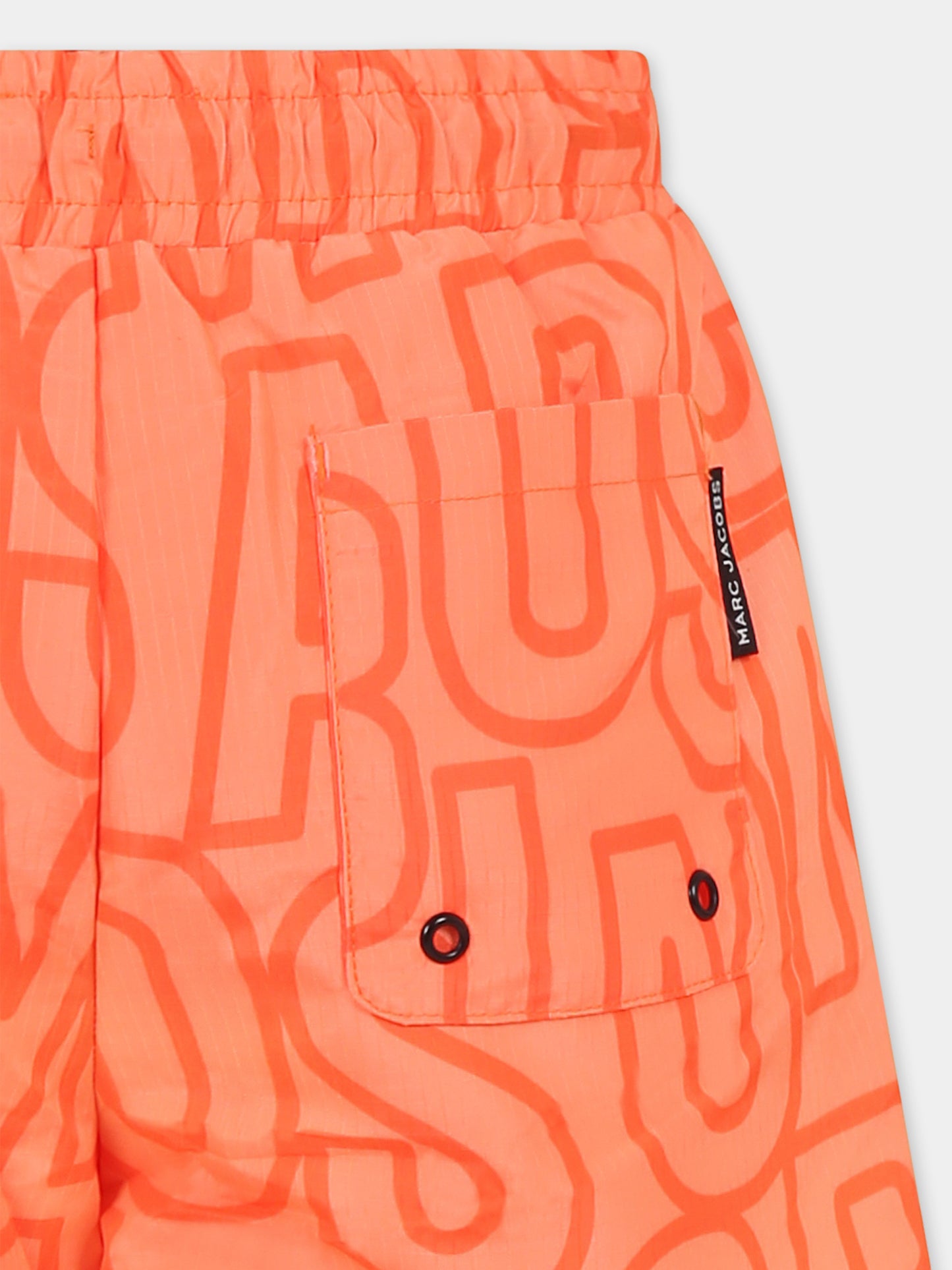 Boxer mare arancione per bambino con logo all over,Marc Jacobs,W60508 406