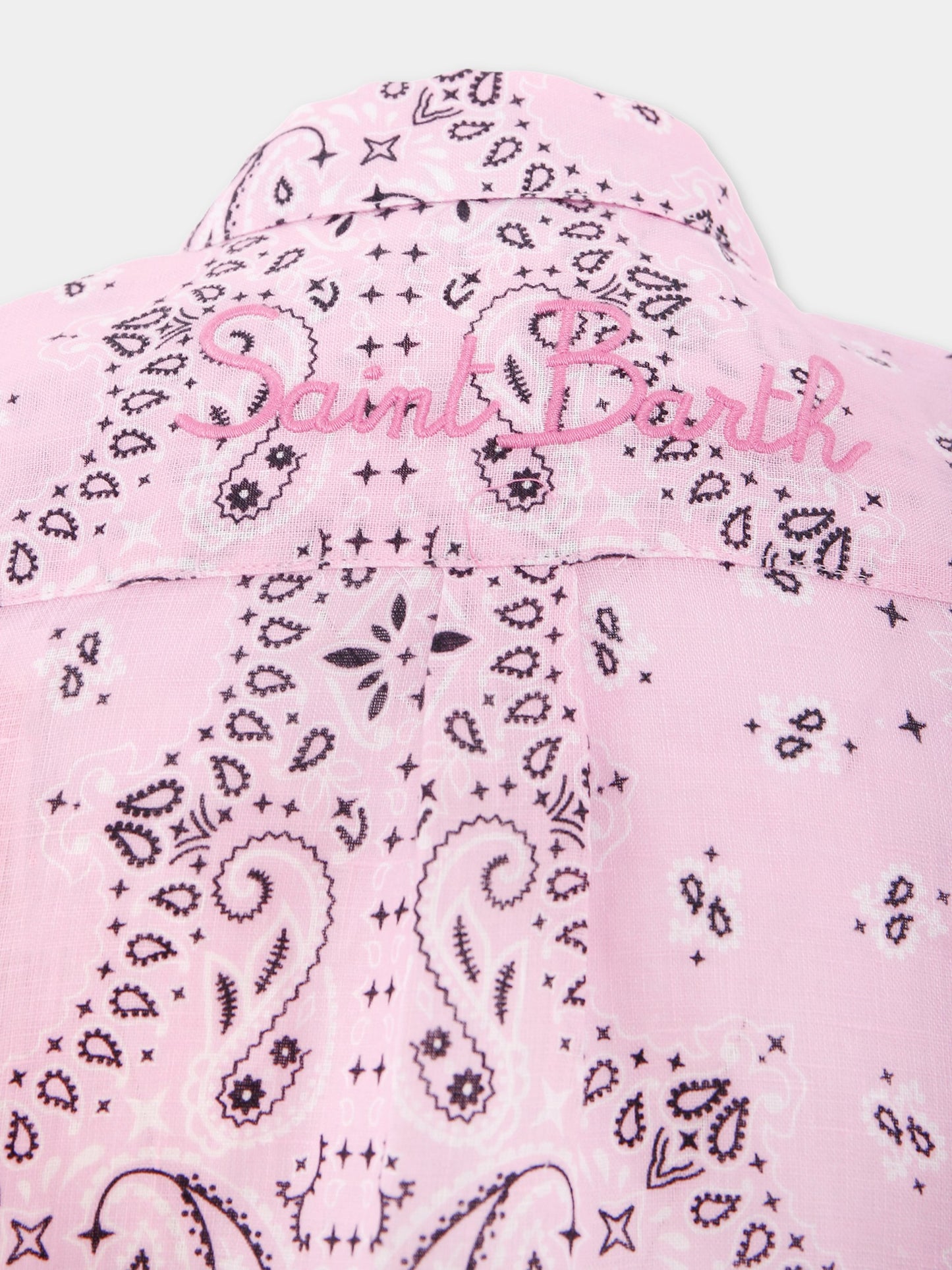 Camicia rosa per bambina con stampa paisley,Mc2 Saint Barth,BRIG003 04940H