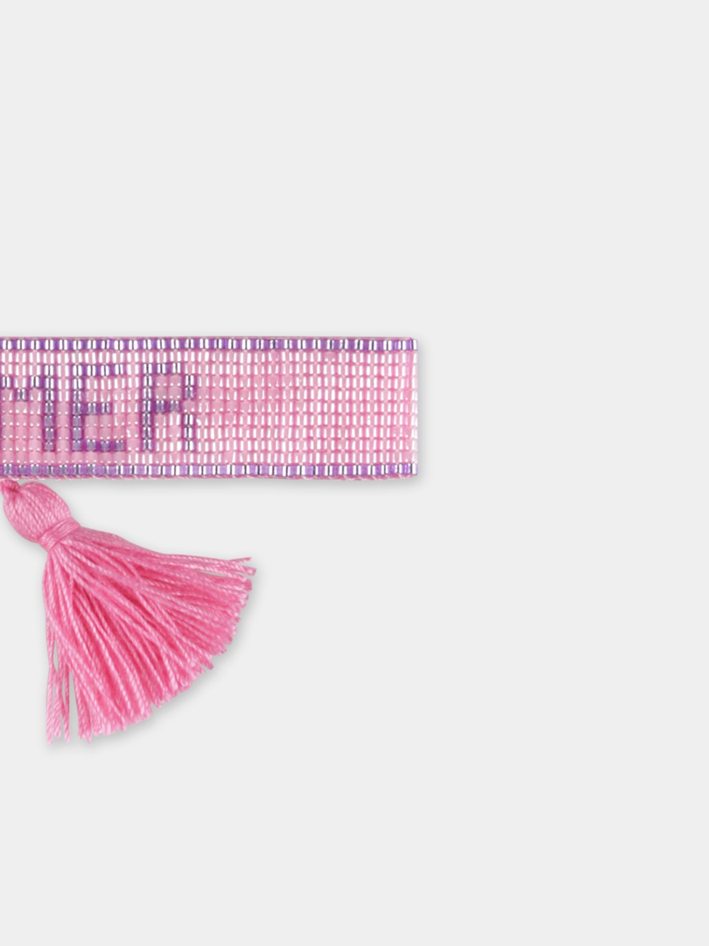 Pink bracelet for girl with logo
