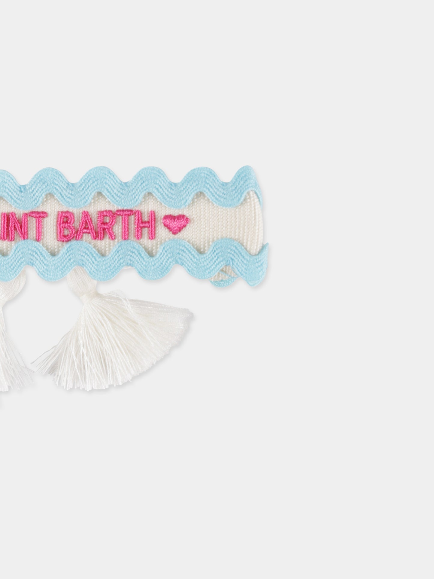 White bracelet for girl with logo