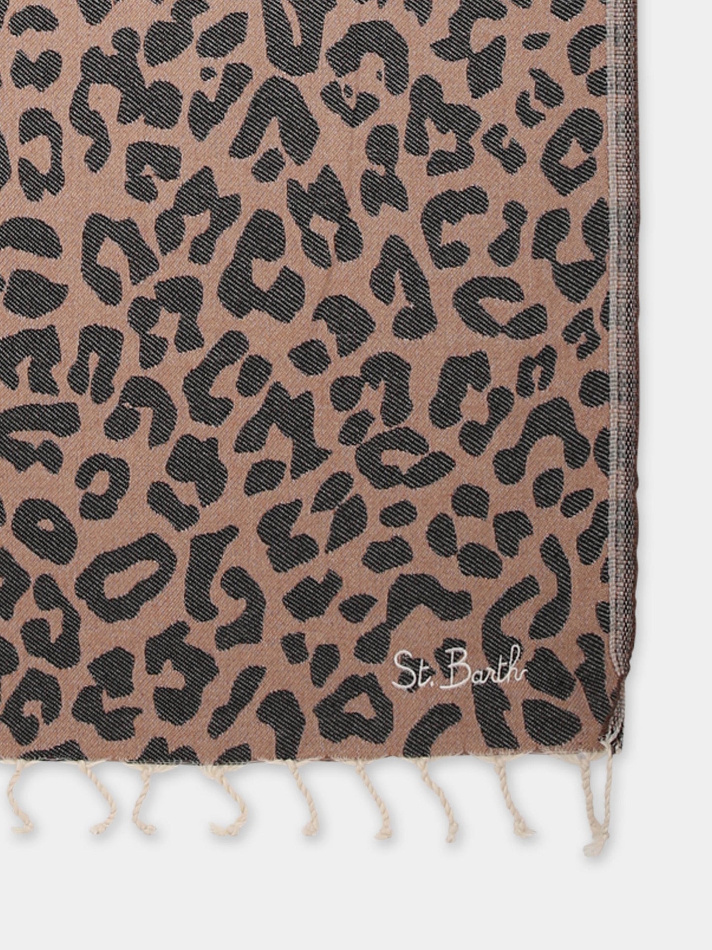 Brown beach towel for girl