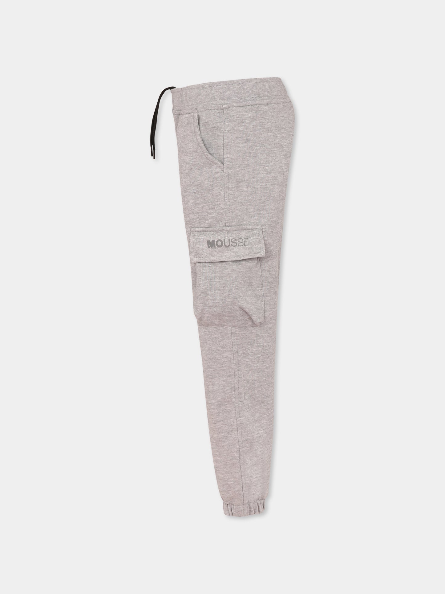 Pantaloni grigi per bambino con logo,Mousse Kids,SKPCML