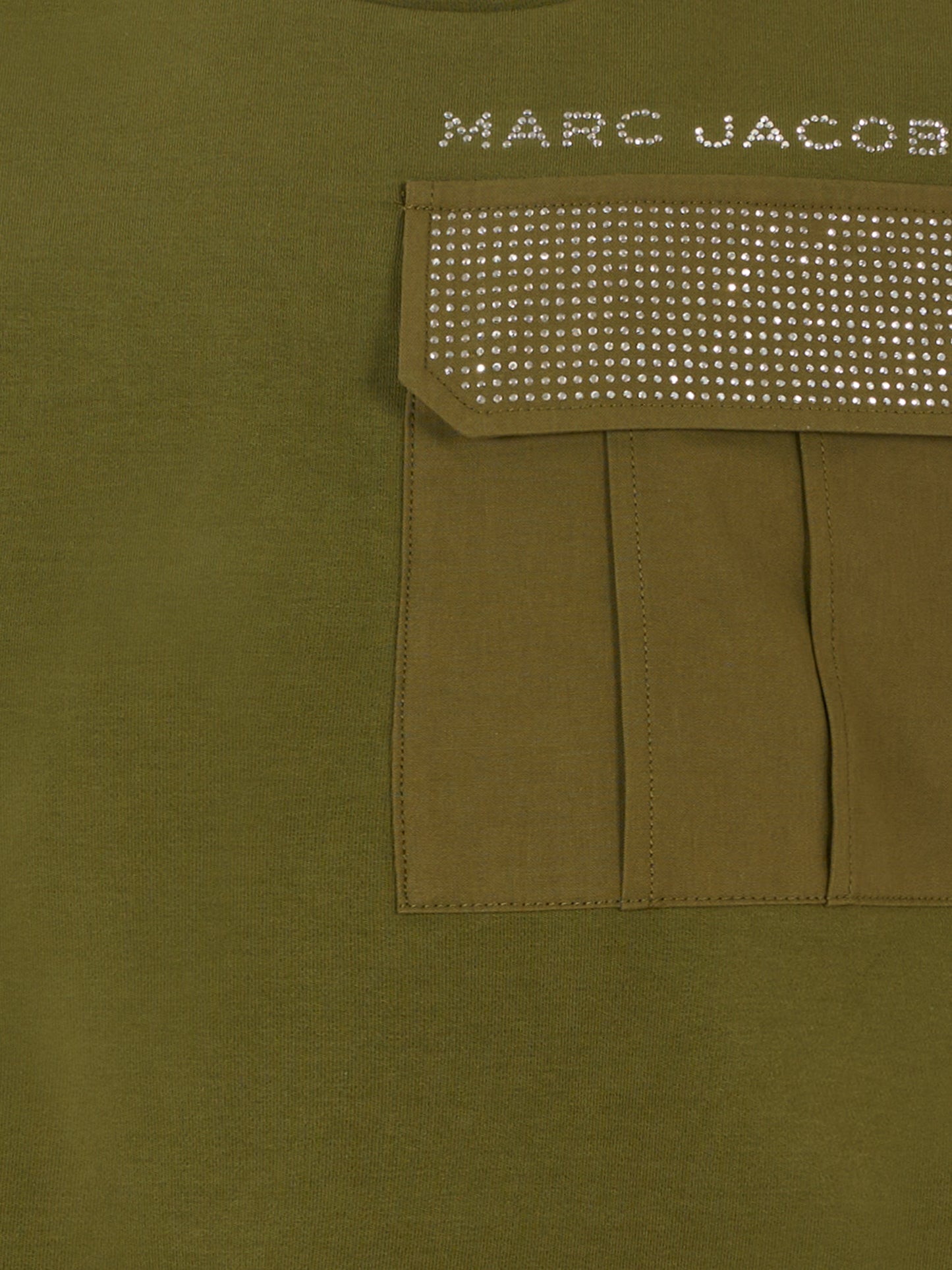 T-shirt verde per bambina con logo,Marc Jacobs,W60255 66K