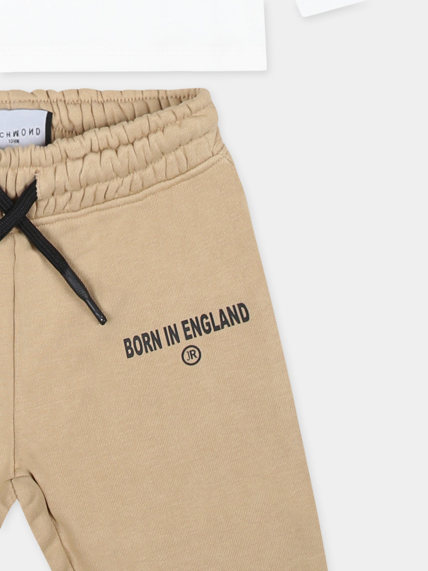 Completo bianco per neonato con logo,Richmond,RIA24075CJ