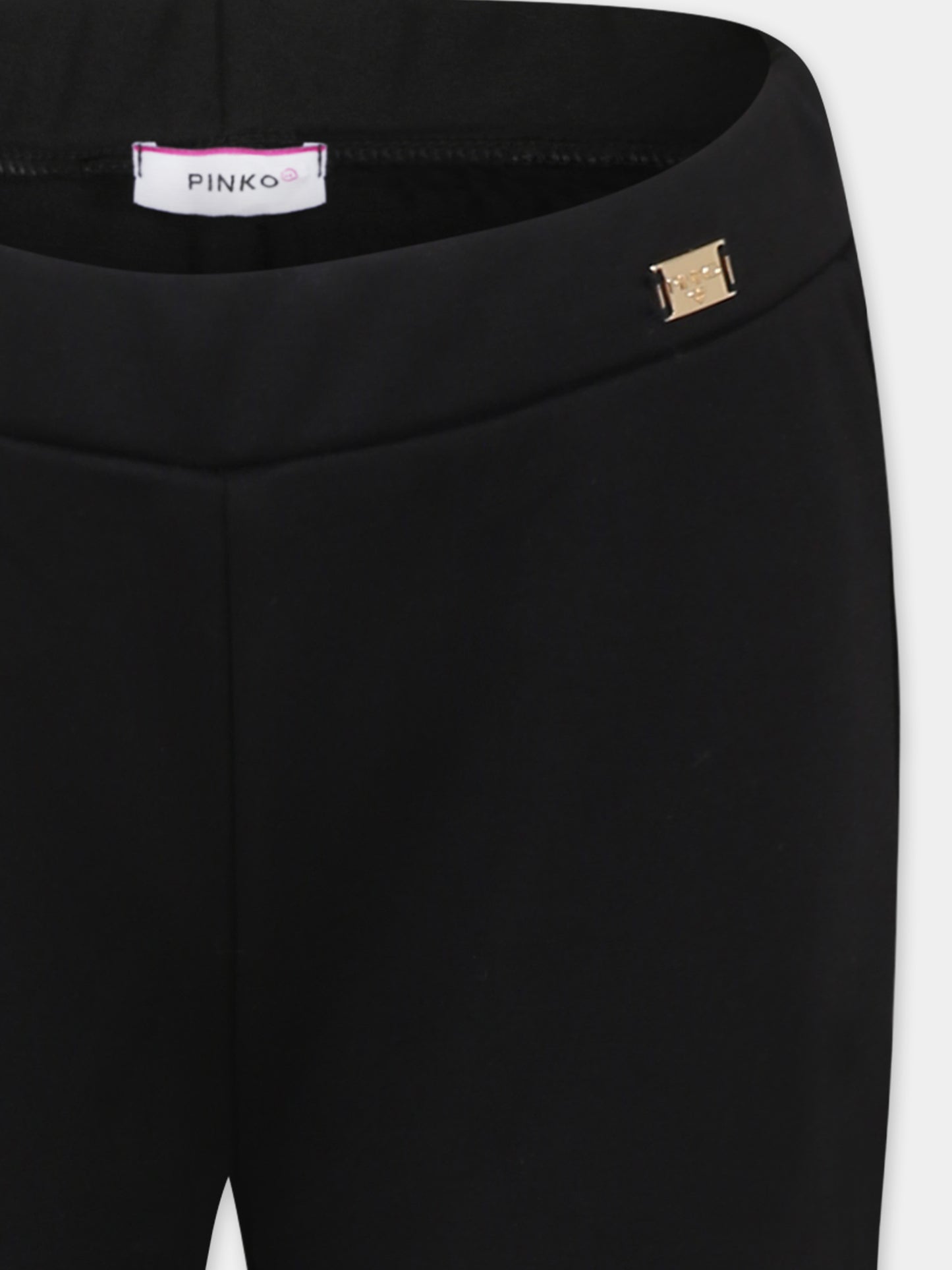 Pantaloni neri per bambina con logo,Pinko,F4PIJGPA142 110