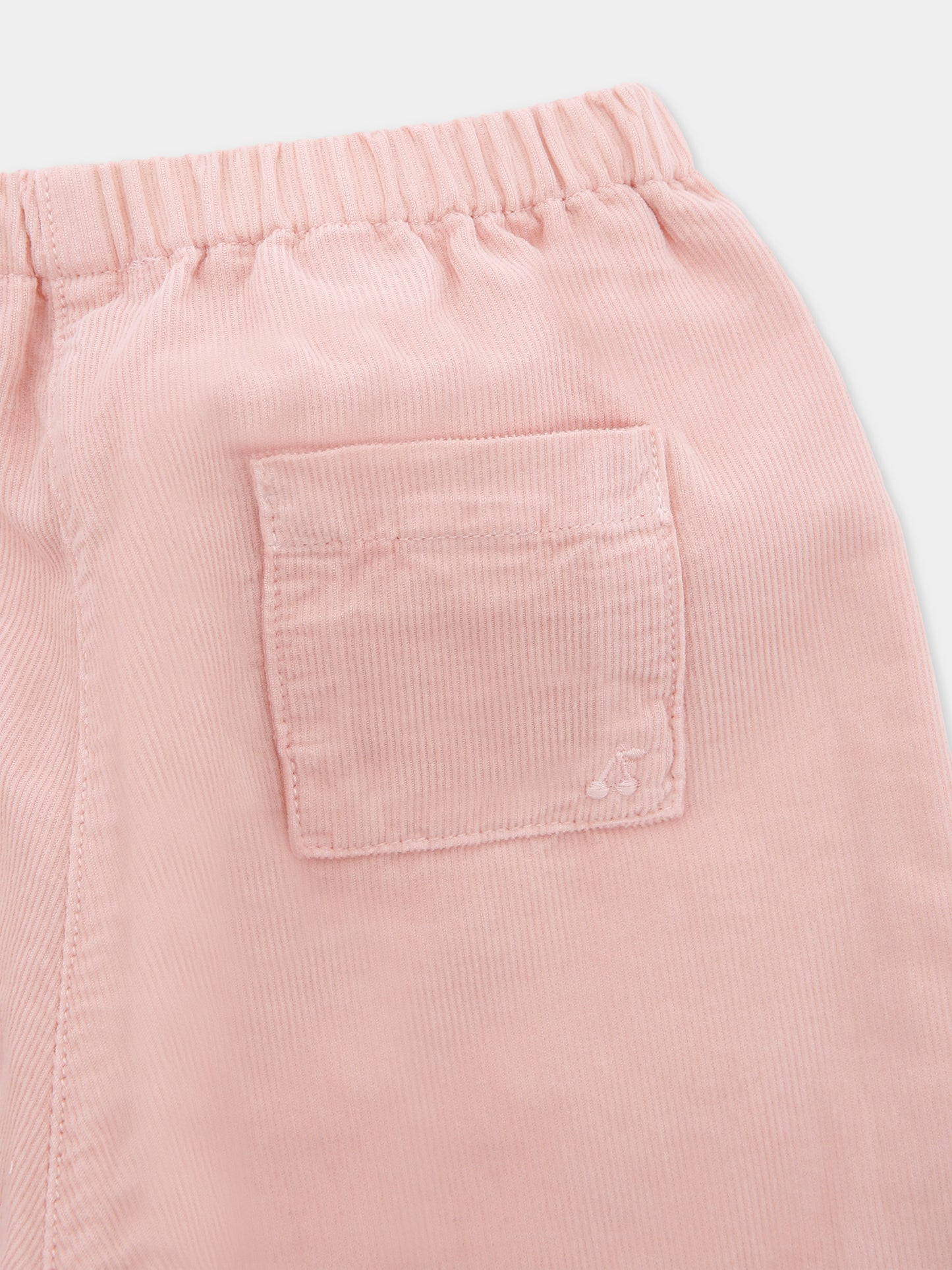 Pantaloni rosa per neonata con ciliegia,Bonpoint,W05XPAW00002 023A