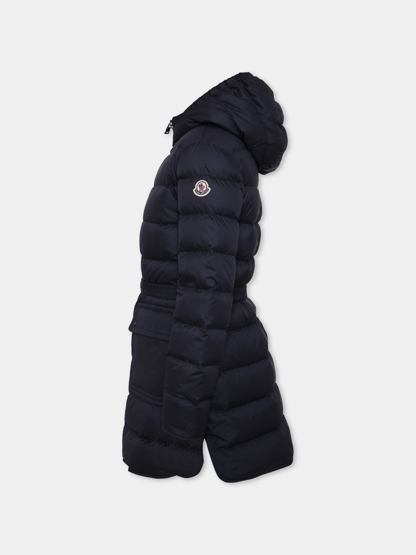 Piumino Pasenza blu per bambina con logo,Moncler Kids,K2954 - 1C00006 - 54AQE 779