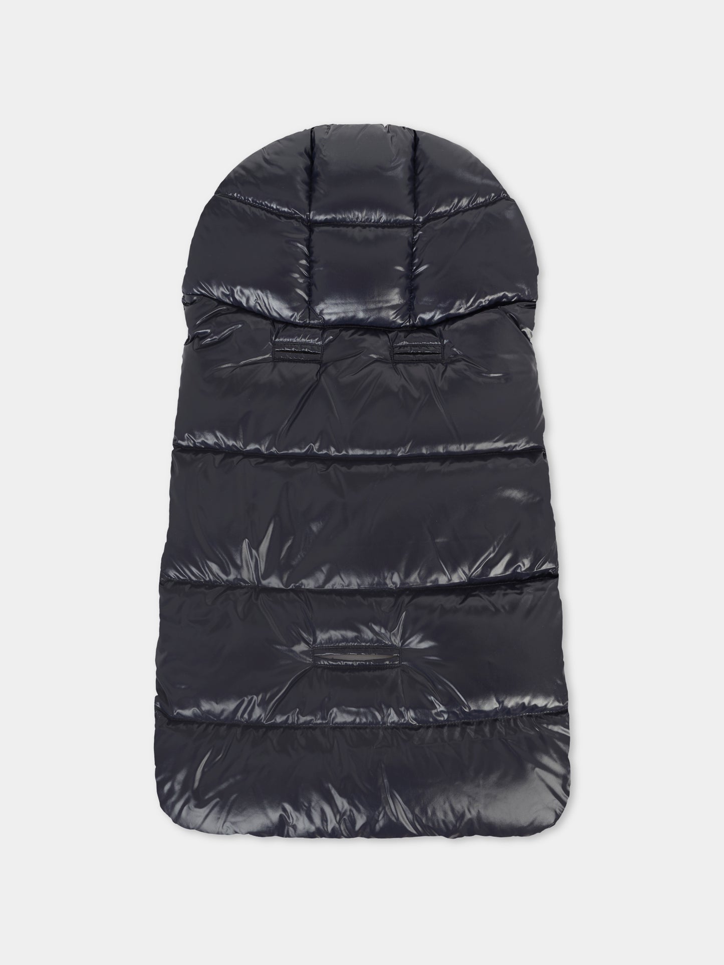 Sacco nanna blu per neonato con patch logato,Moncler Kids,K2951 - 1E00002 - 597Z8 742