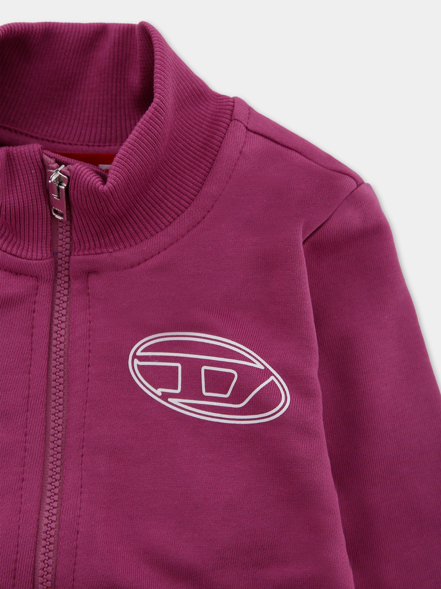 Felpa viola per neonata con logo,Diesel,K00697-KYAVF-K624