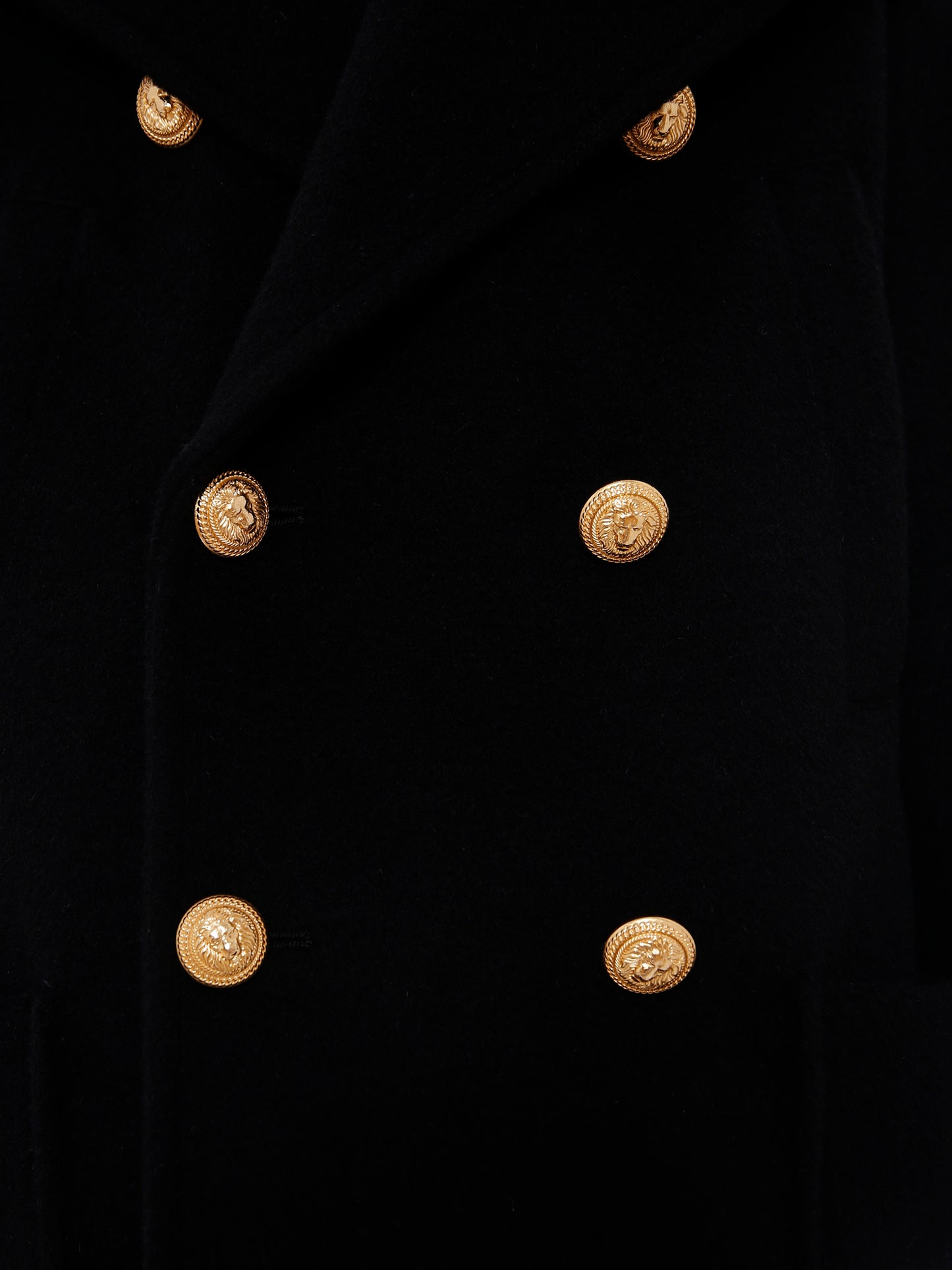 Cappotto nero per bambina,Balmain Kids,BX2P40-E0086 930OR