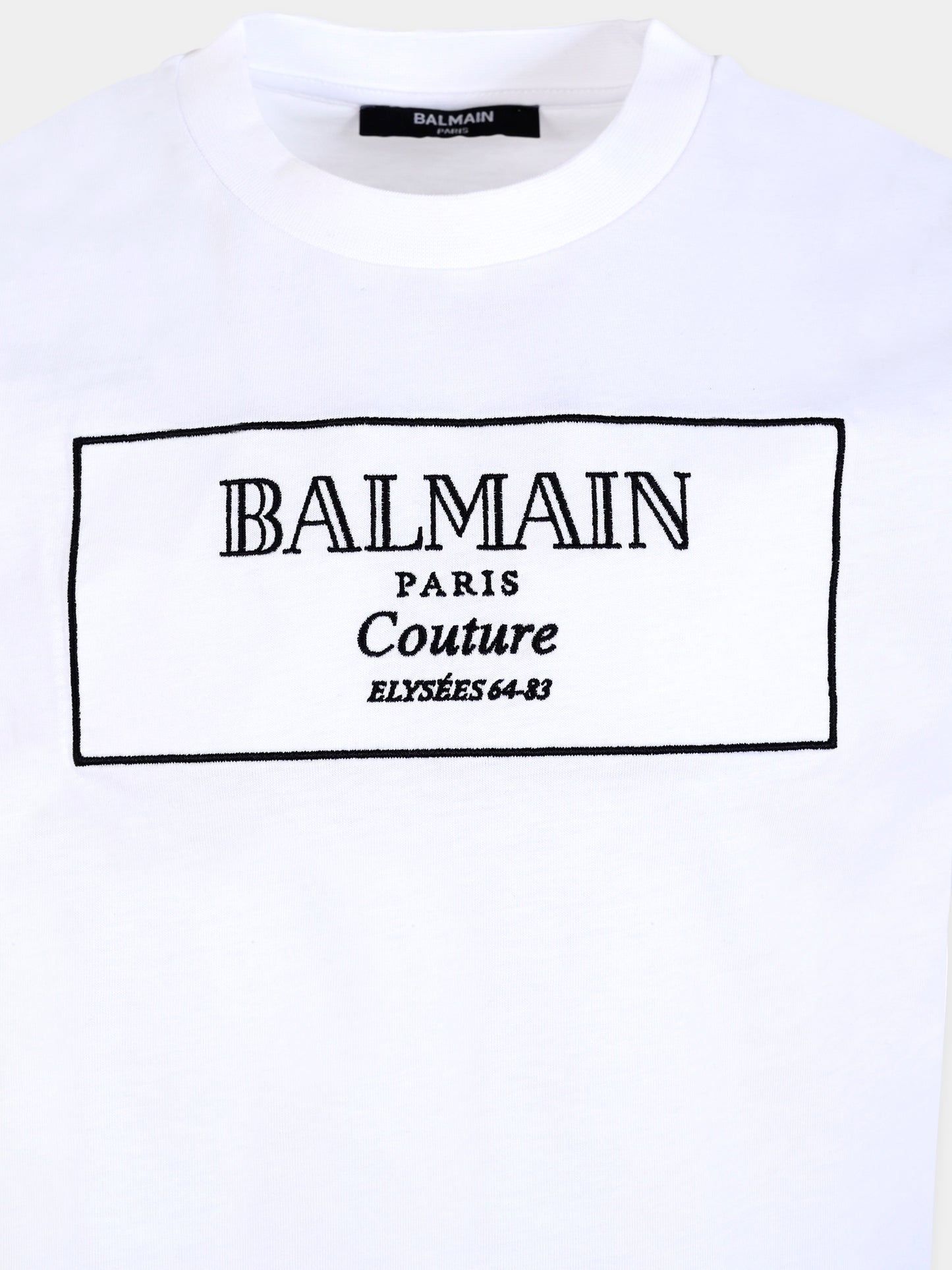 T-shirt bianca per bambini con logo ricamato,Balmain Kids,BX8P51-Z3186 100NE