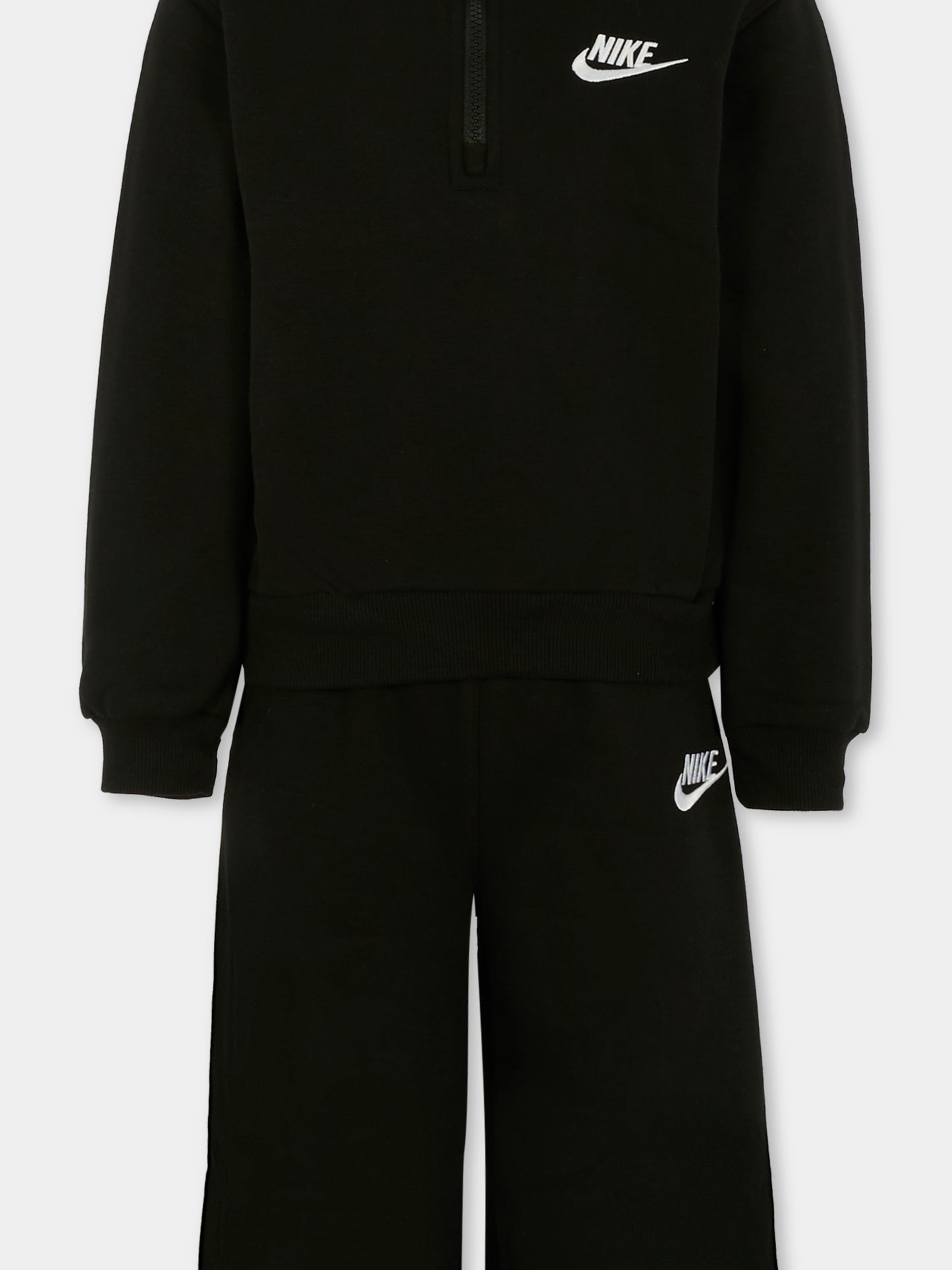 Completo nero per bambina con logo ricamato,Nike,36N265 023