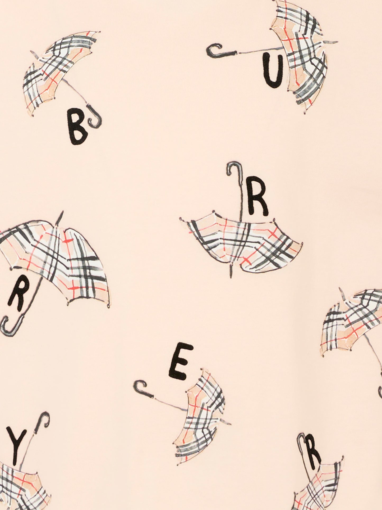 T-shirt rosa per bambina con ombrello,Burberry Kids,8109540 C2640