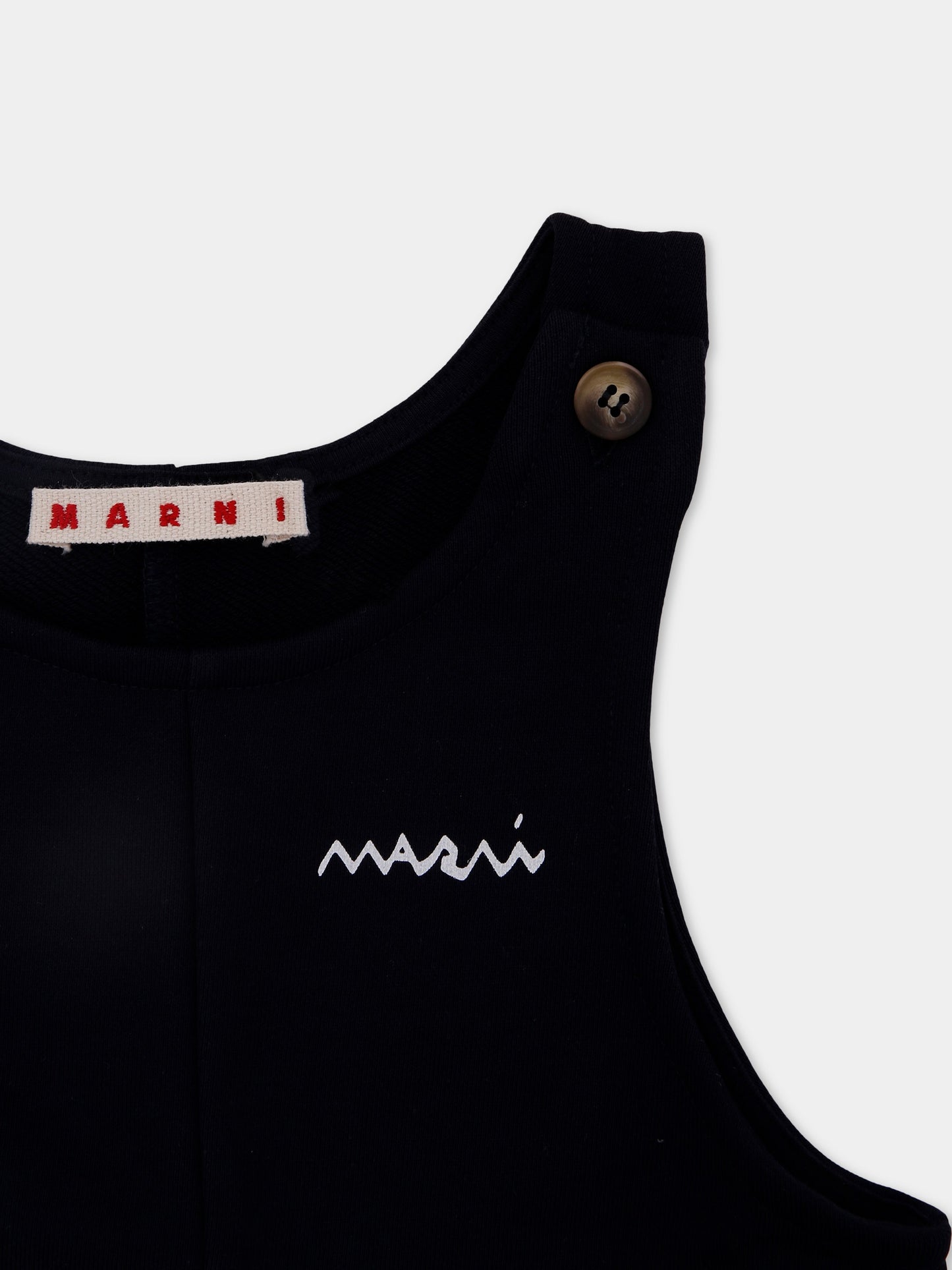 Salopette blu per neonata con logo,Marni Kids,M01524 M00V0 0M857