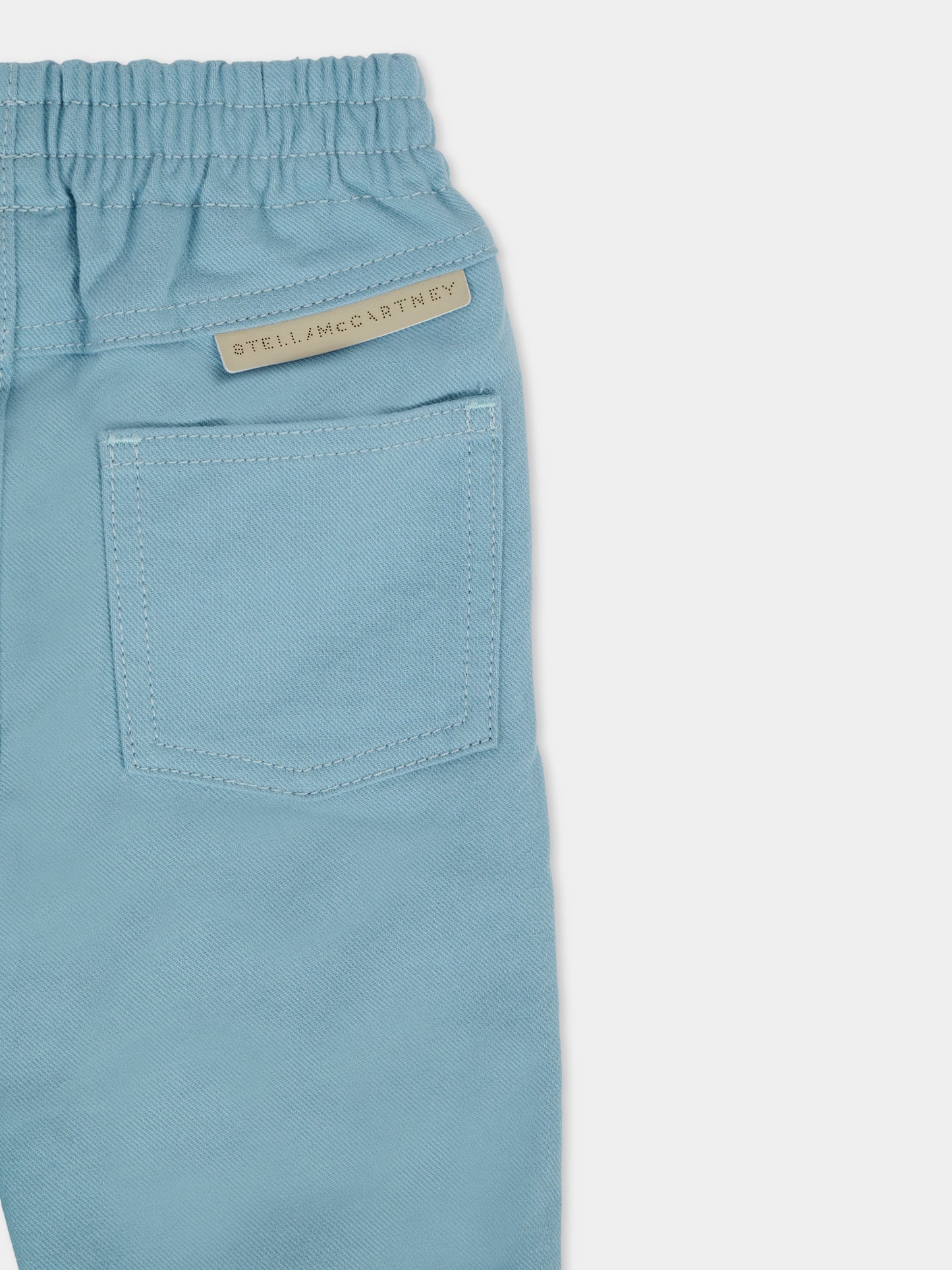 Pantaloni azzurri per neonato,Stella Mccartney Kids,TX6560 Z1544 670