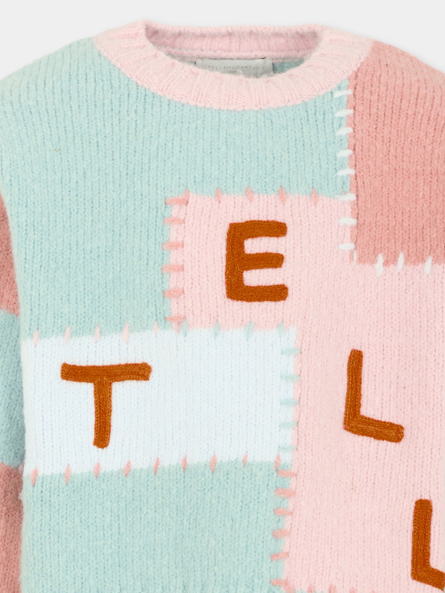 Maglione multicolor per bambina con logo,Stella Mccartney Kids,TX9A40 Z3367 999