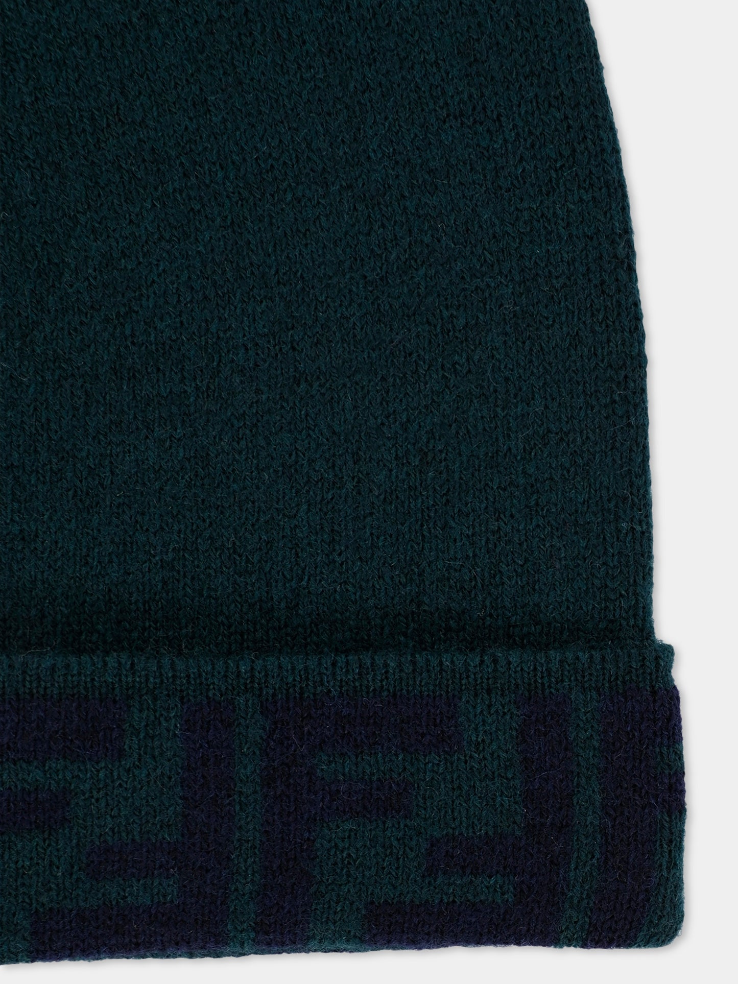 Cappello verde per bambini con FF,Fendi Kids,JUP063 AO29 F0L5W