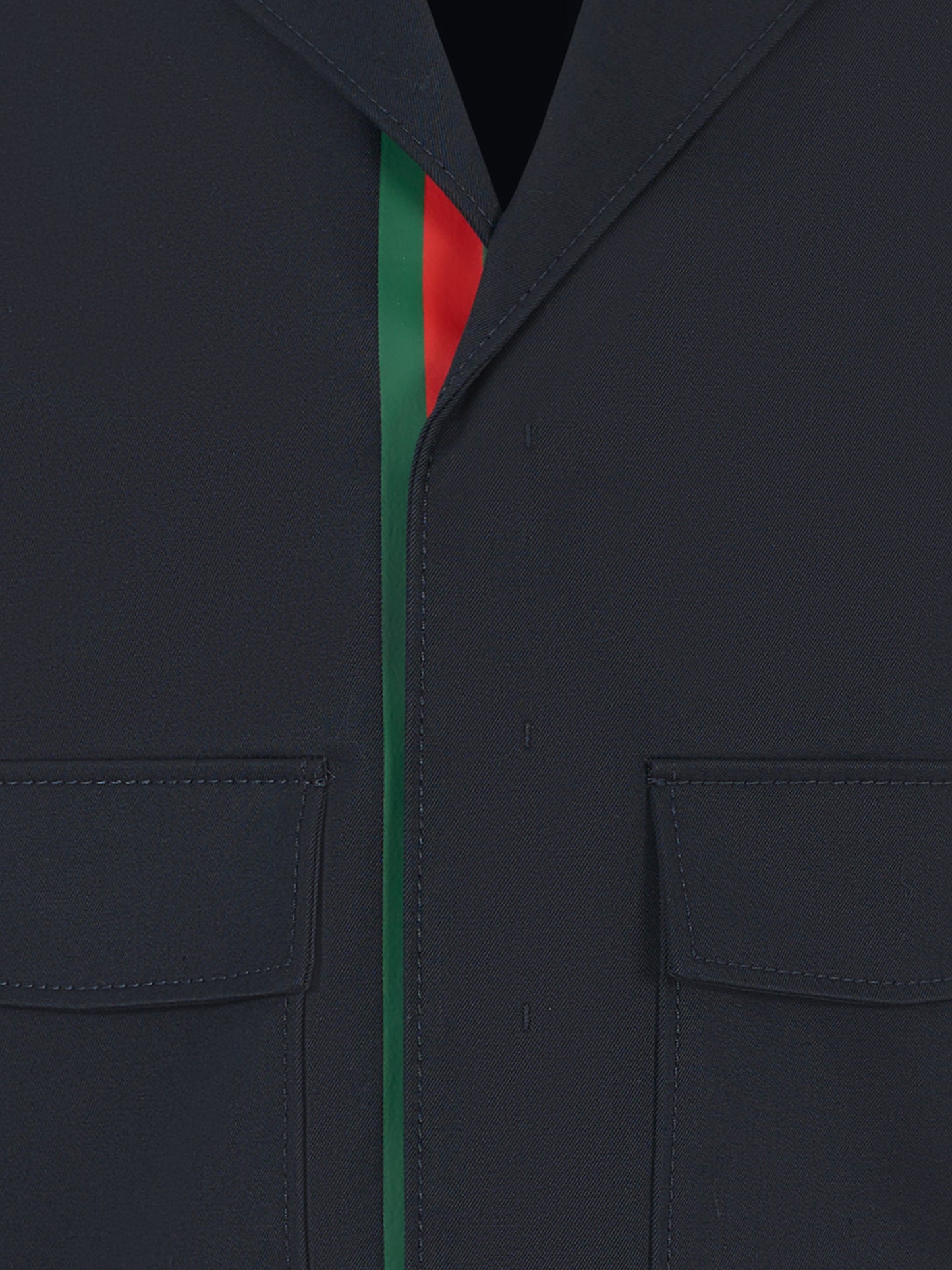 Giacca blu per bambino con dettaglio Web,Gucci Kids,824818 XWA44 4440