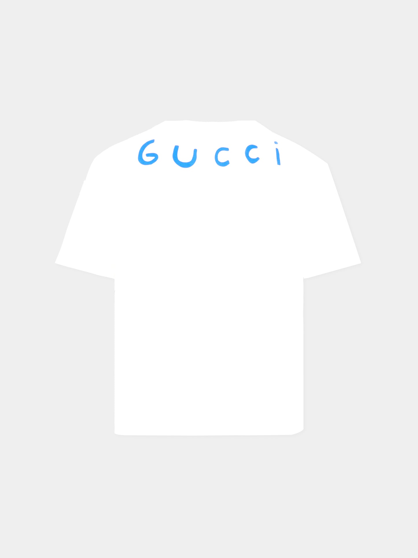T-shirt bianca per bambini con stampa orso,Gucci Kids,835229 XJHFO 9214