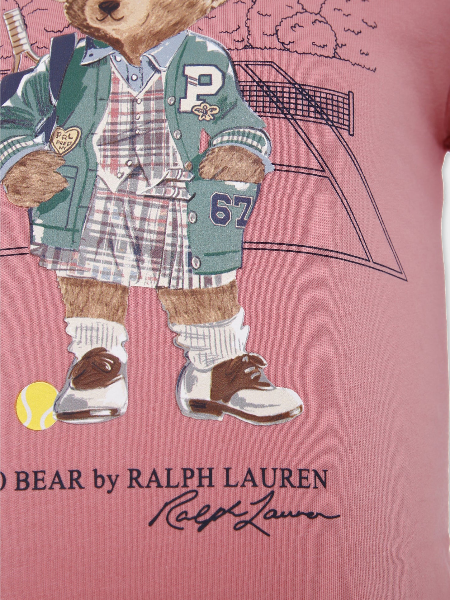 T-shirt rosa per bambina con Polo Bear,Ralph Lauren Kids,971860001