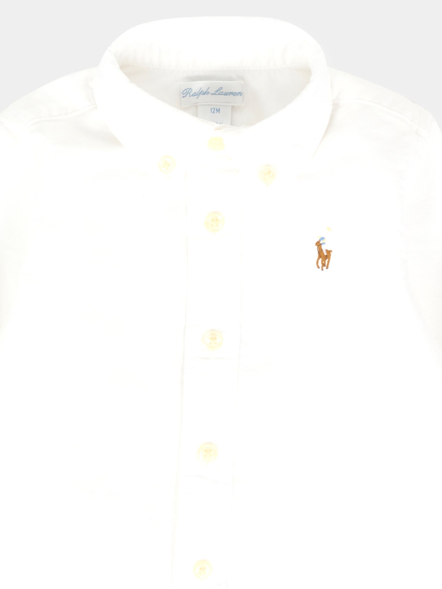 Camicia bianca per neonato con cavallino,Ralph Lauren Kids,677133001
