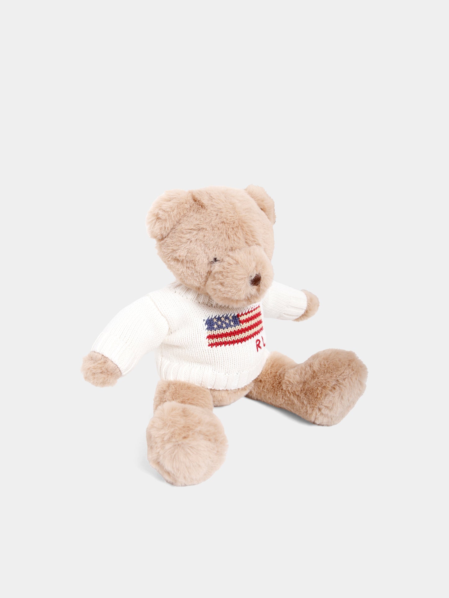 Peluche bianco per neonati con bandiera americana,Ralph Lauren Kids,695852005