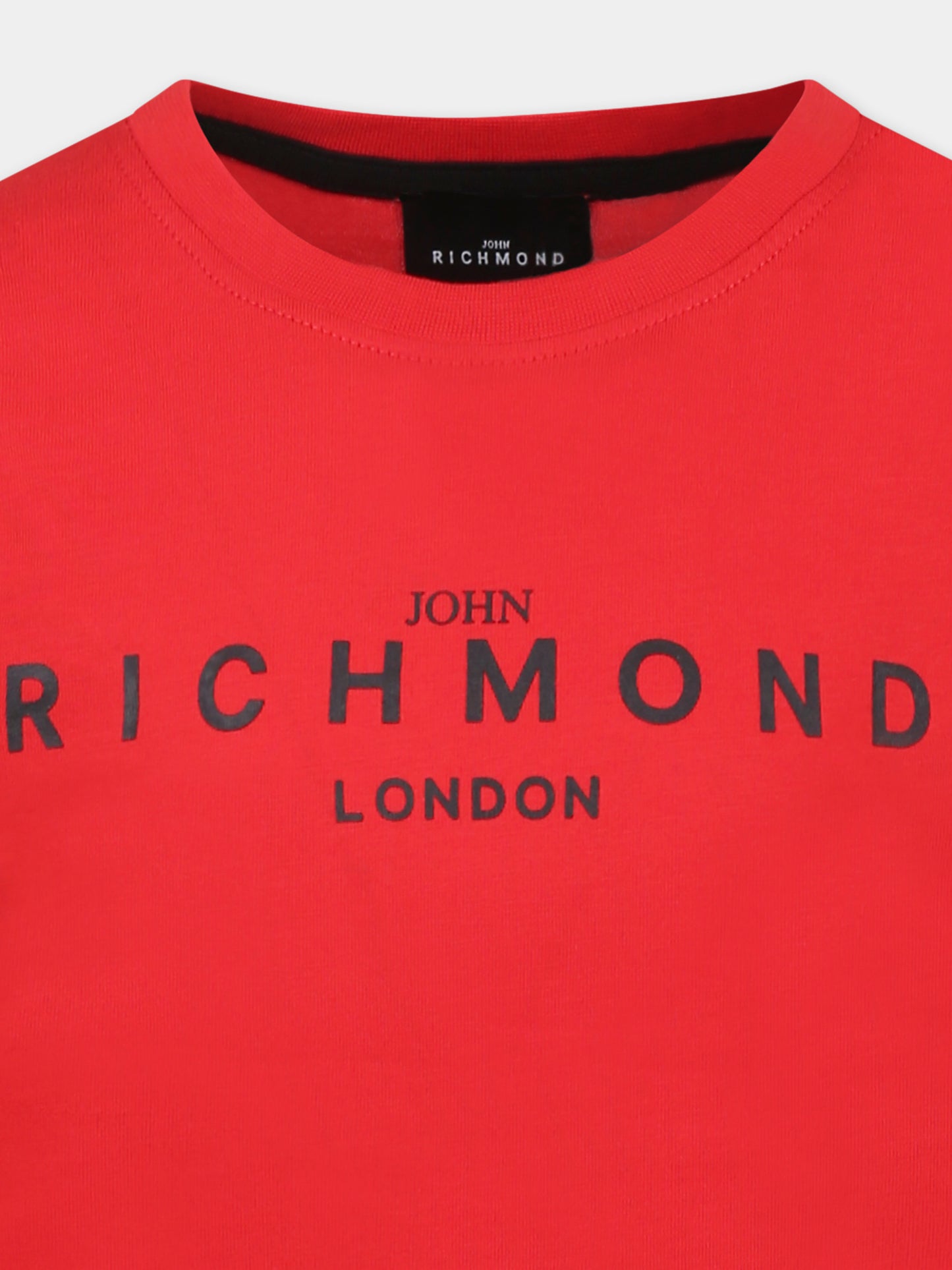 T-shirt rossa per bambini con logo,Richmond Jr,RBP25003TS RED