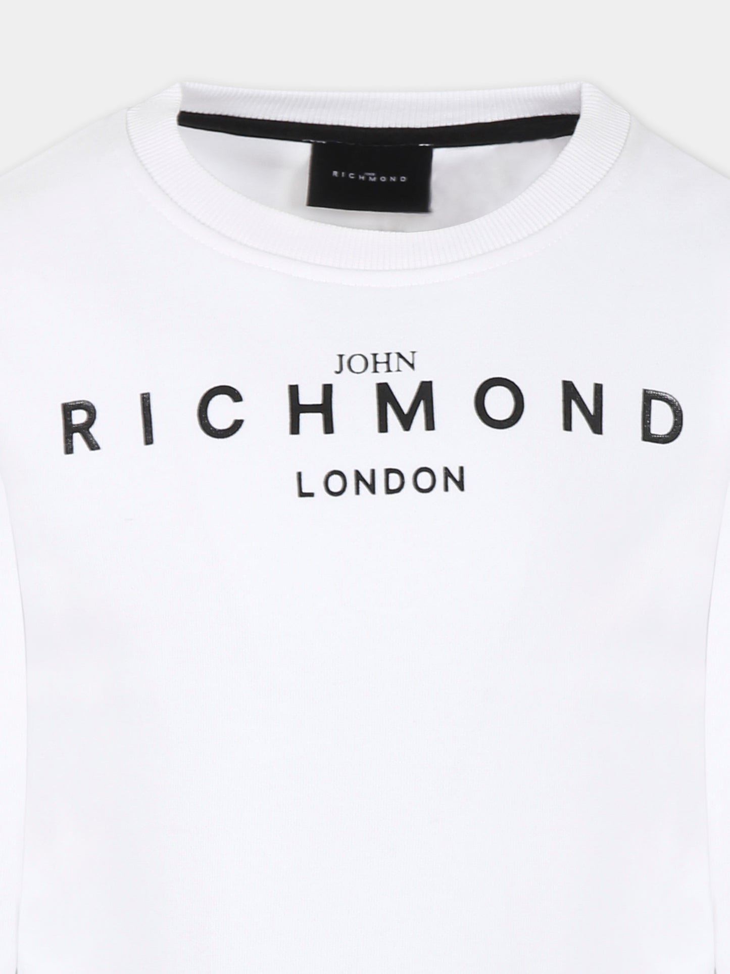 Felpa bianca per bambini con logo,Richmond,RBP25005FE WHITE