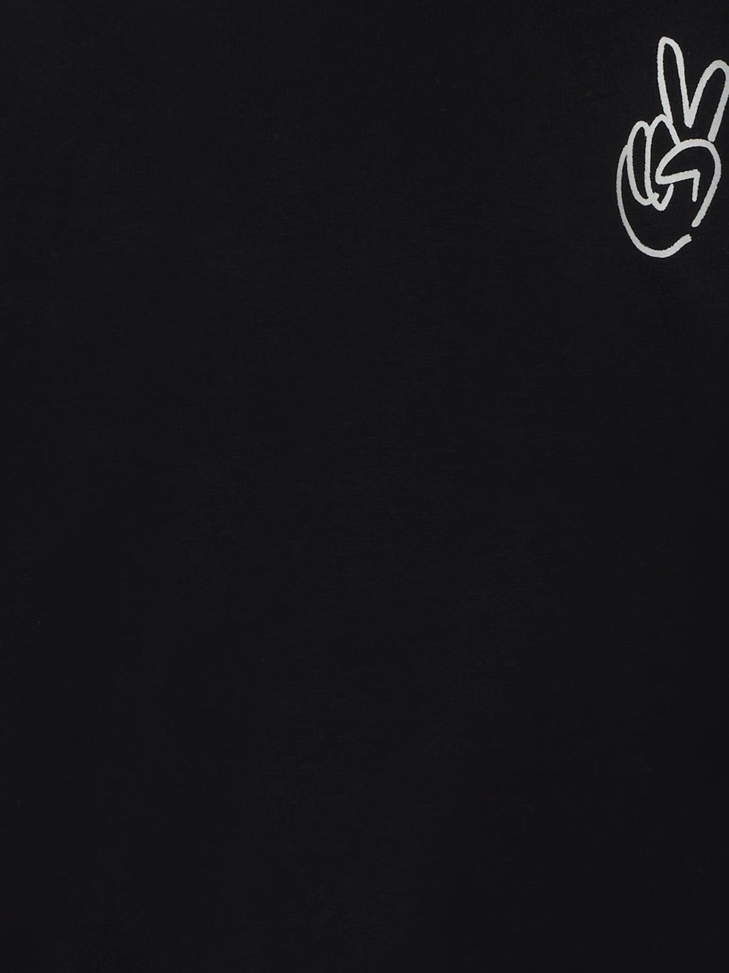 T-shirt Rube nera per bambina con mano,Molo,1W25A406 9678