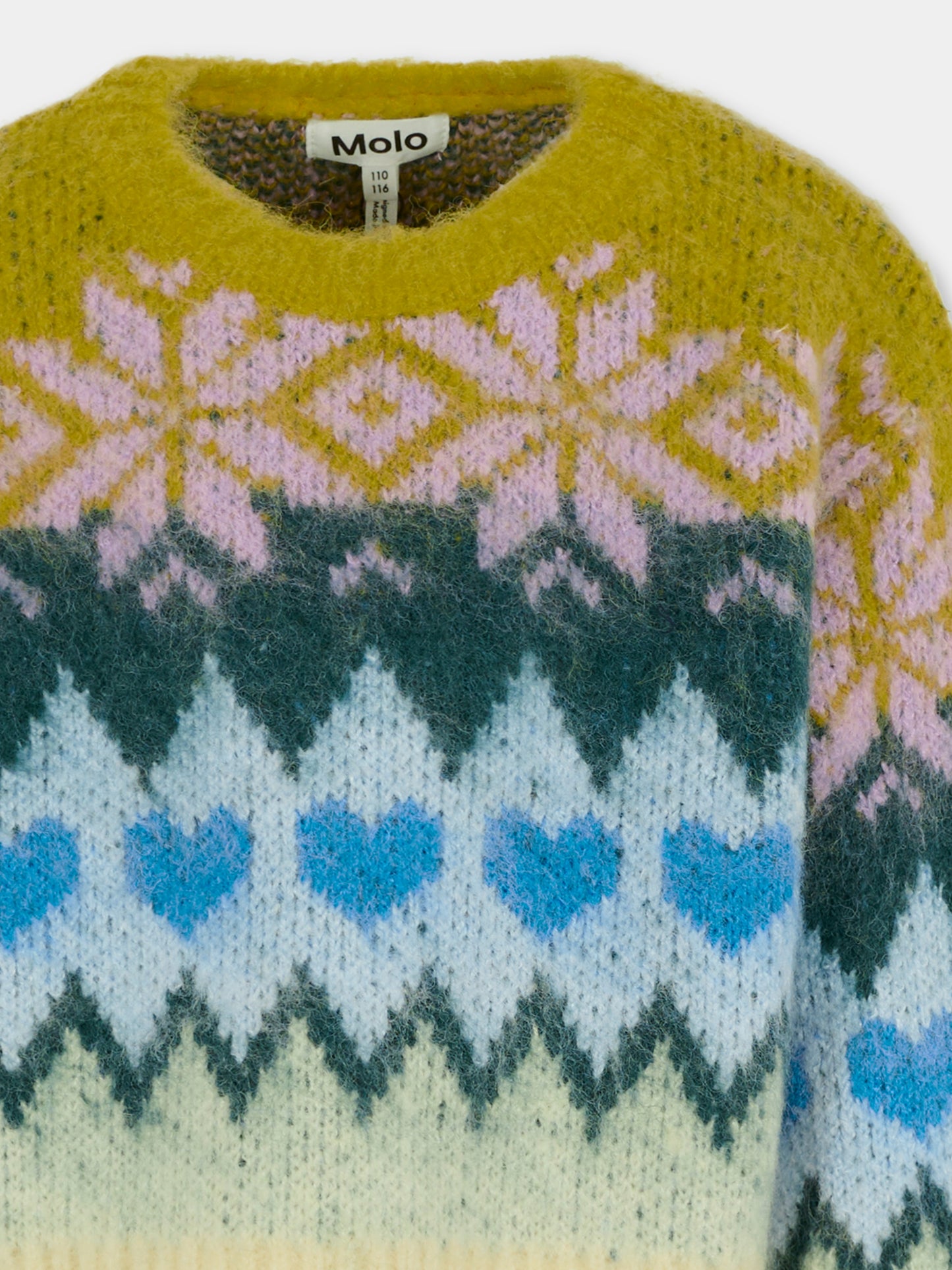 Maglione Glenda multicolor per bambina con motivo nordico,Molo,2W25K206 4954