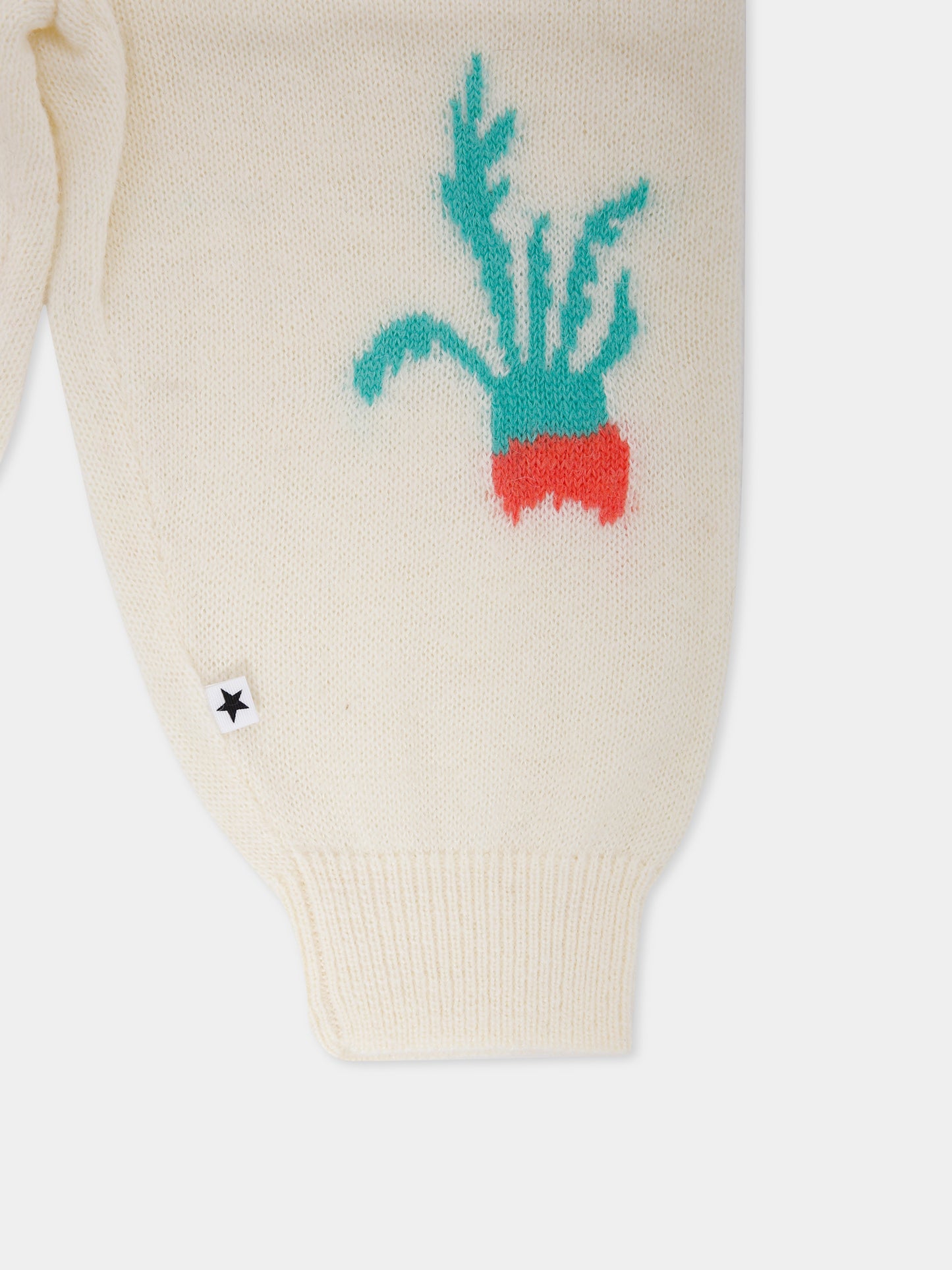 Pantaloni Sol avorio per neonata con carota,Molo,4W25I209 9653