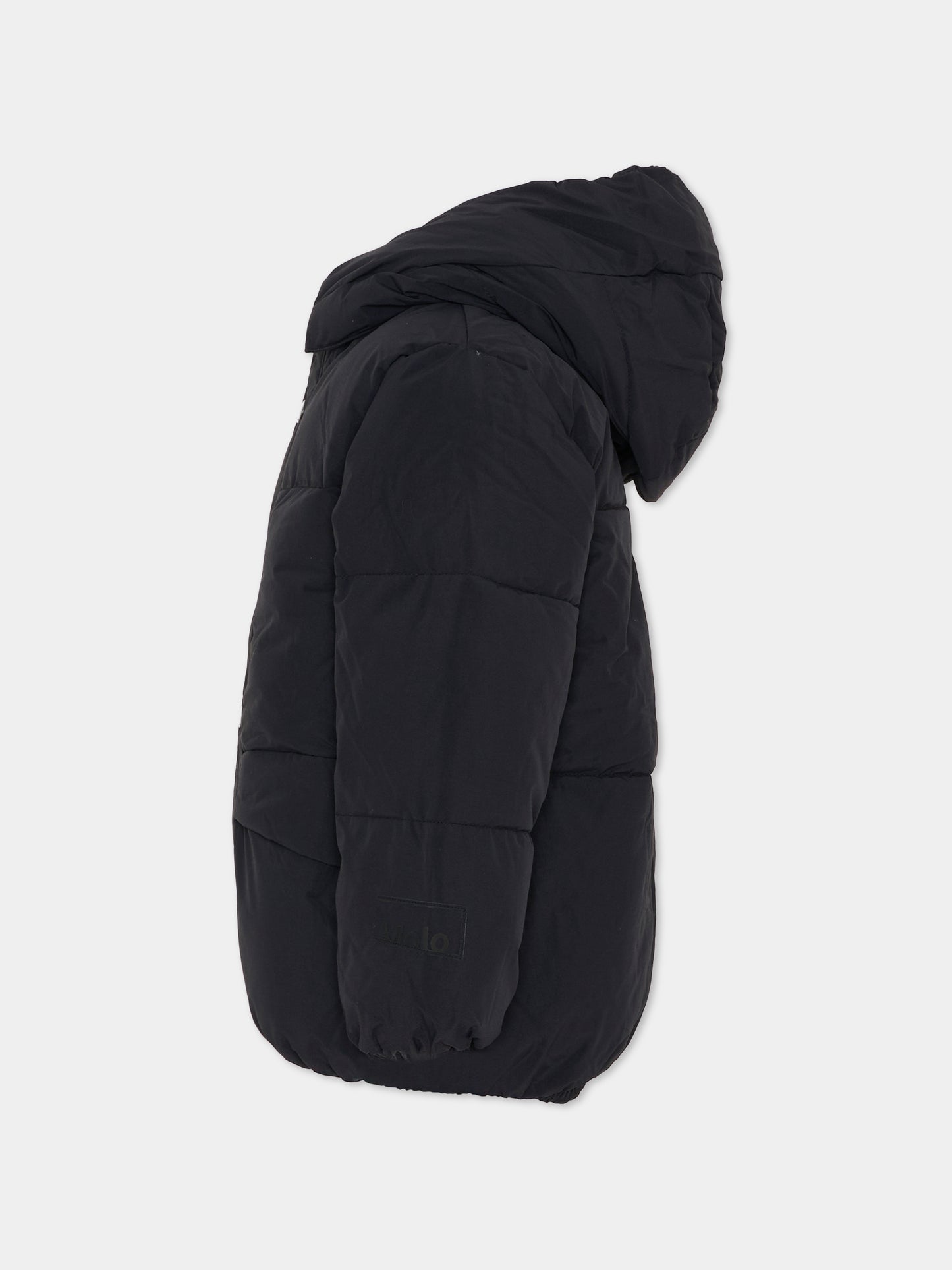 Piumino Hayden nero per bambini con logo,Molo,5W25M302 0099