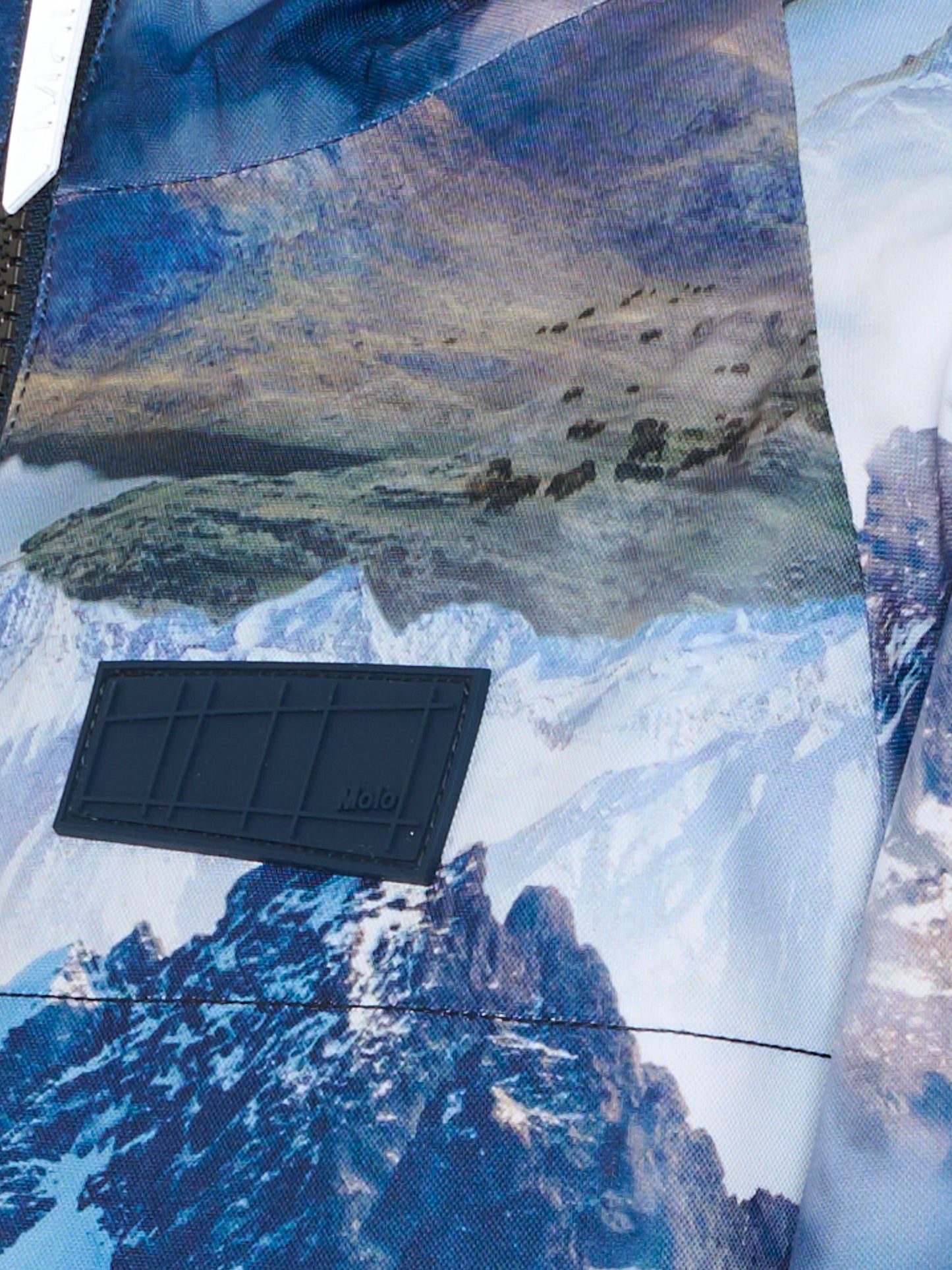 Piumino da neve Castor blu per bambino con stampa montagne,Molo,5W25M309 9367