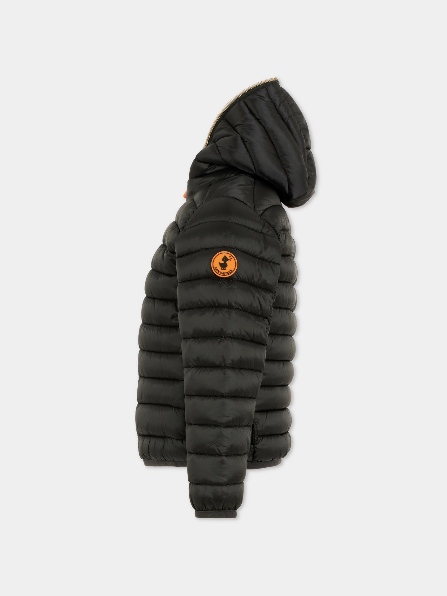 Piumino Iris nero per bambina con logo,Save The Duck Kids,J32310G IRIS21 10000