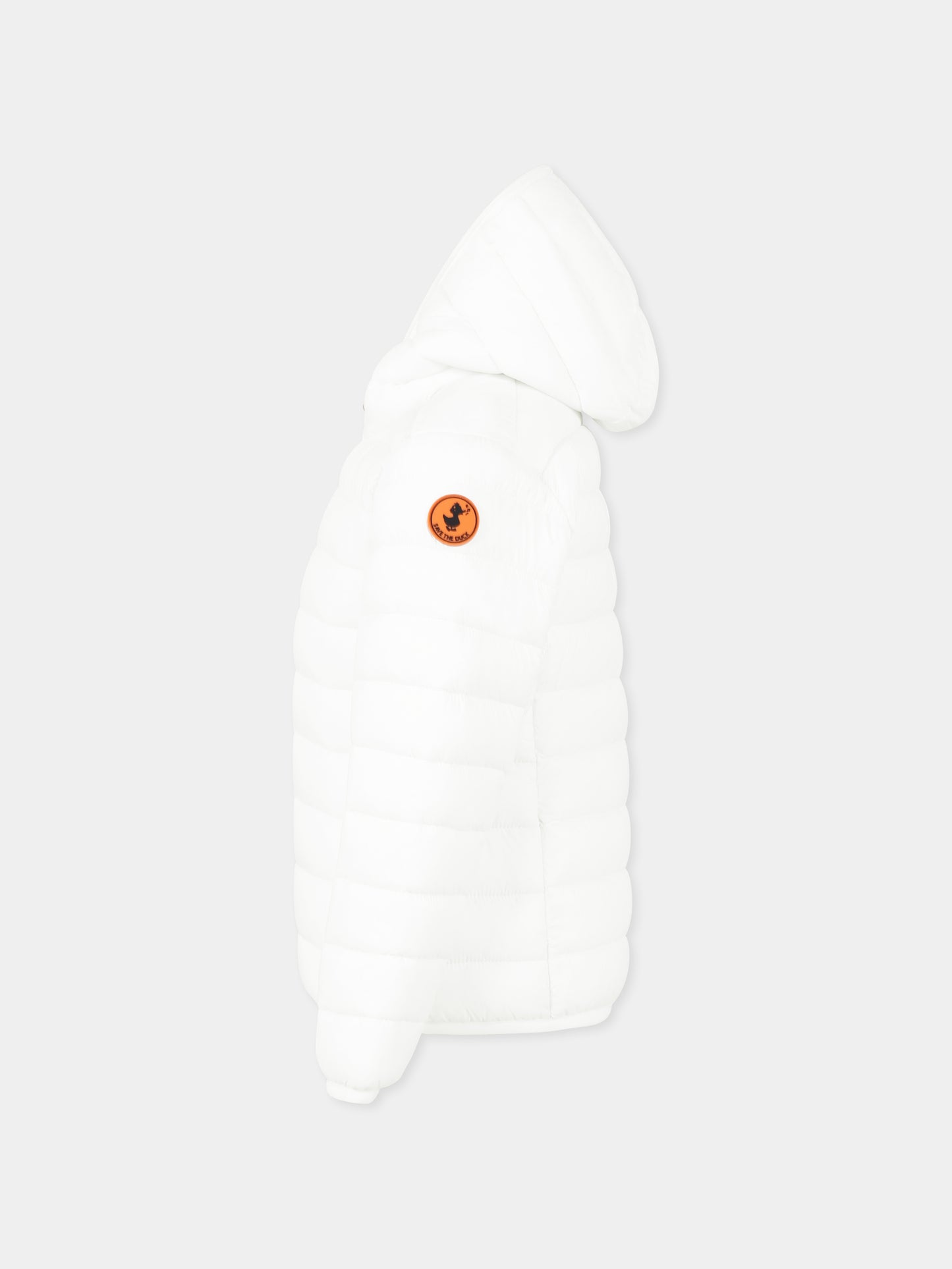 Piumino Lily bianco per bambina con logo,Save The Duck Kids,J32310G GIGA19 00002