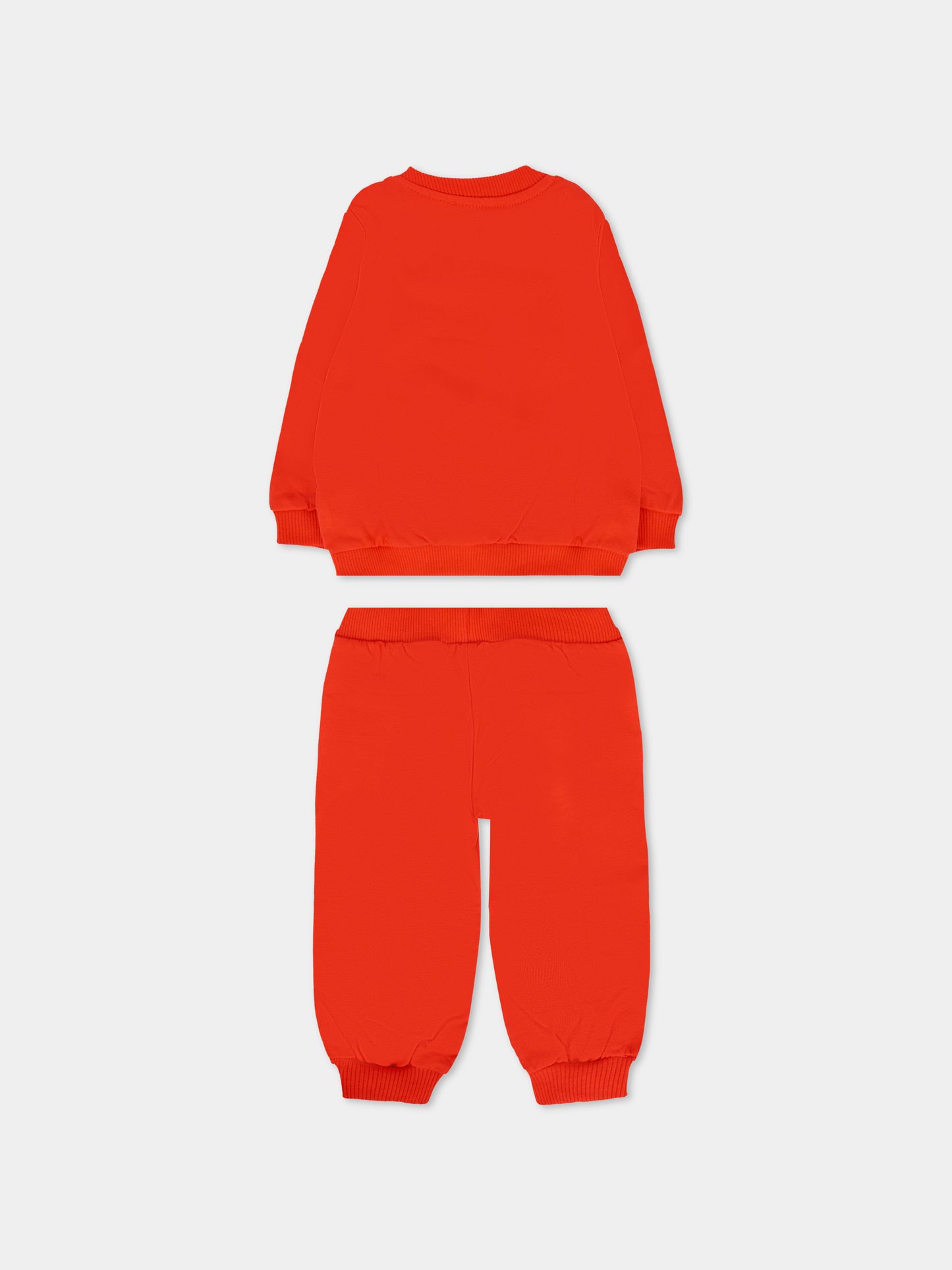 Completo rosso per neonati con Teddy Bear,Moschino Kids,MMK05E LCA40 50109