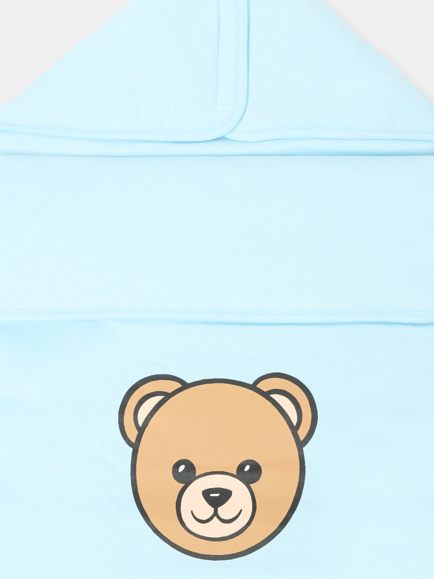 Sacco nanna celeste per neonato con Teddy Bear,Moschino Kids,MNE00P LCA40 40304