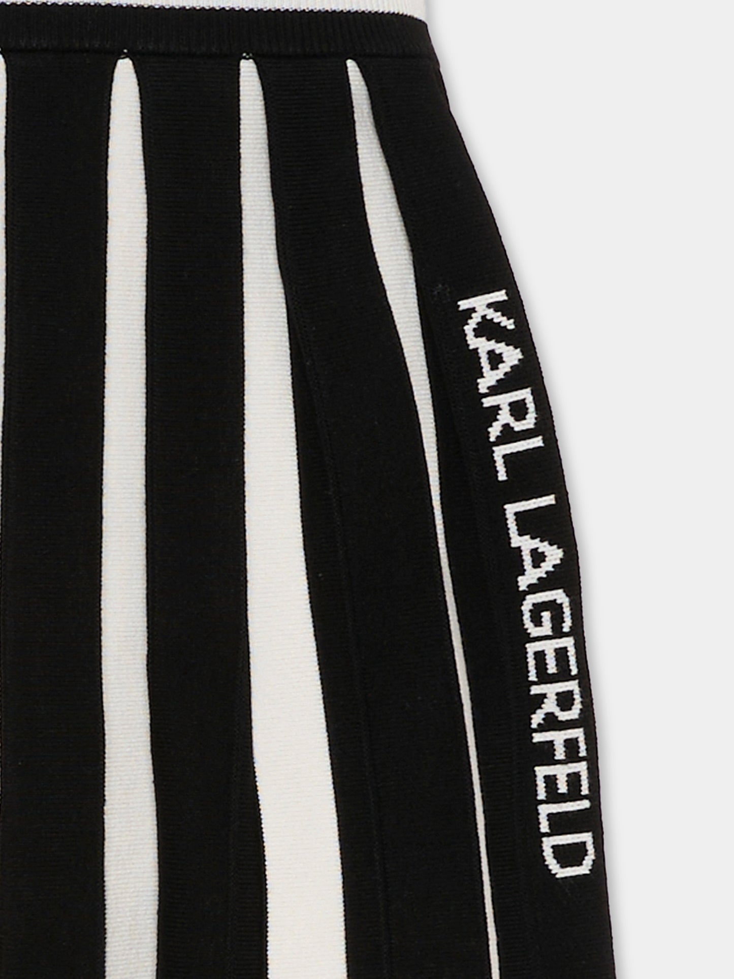 Gonna nera per bambina con logo,Karl Lagerfeld Kids,Z30589 M41