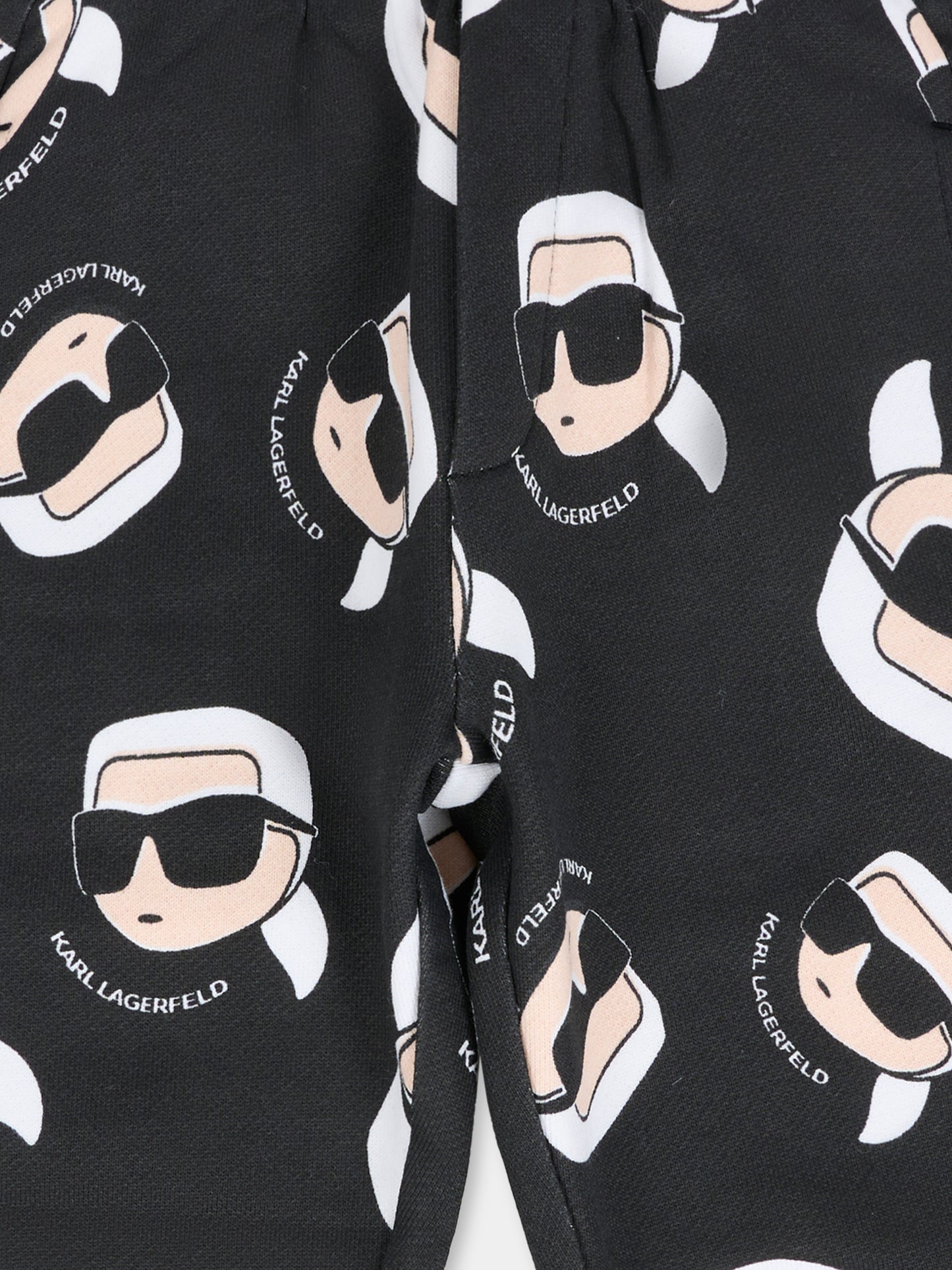 Pantaloni neri per neonati con Karl Lagerfeld,Karl Lagerfeld Kids,Z30662 09B