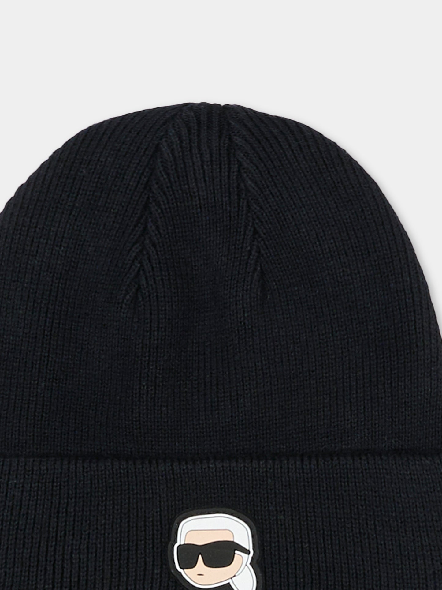 Berretto nero per bambino con Karl Lagerfeld,Karl Lagerfeld Kids,Z31028 09B