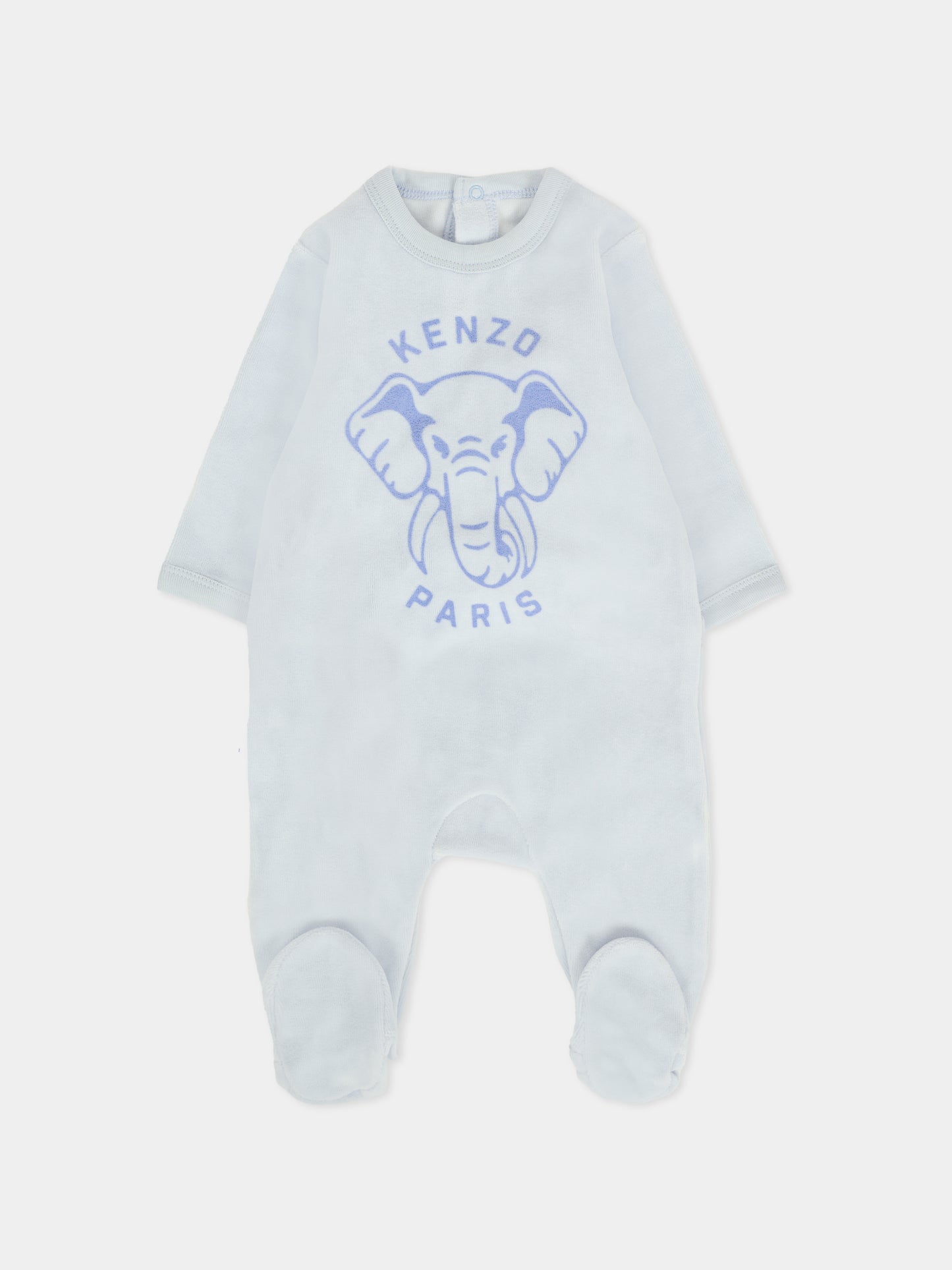 Set tutina celeste per neonato con elefante,Kenzo Kids,K61248 771