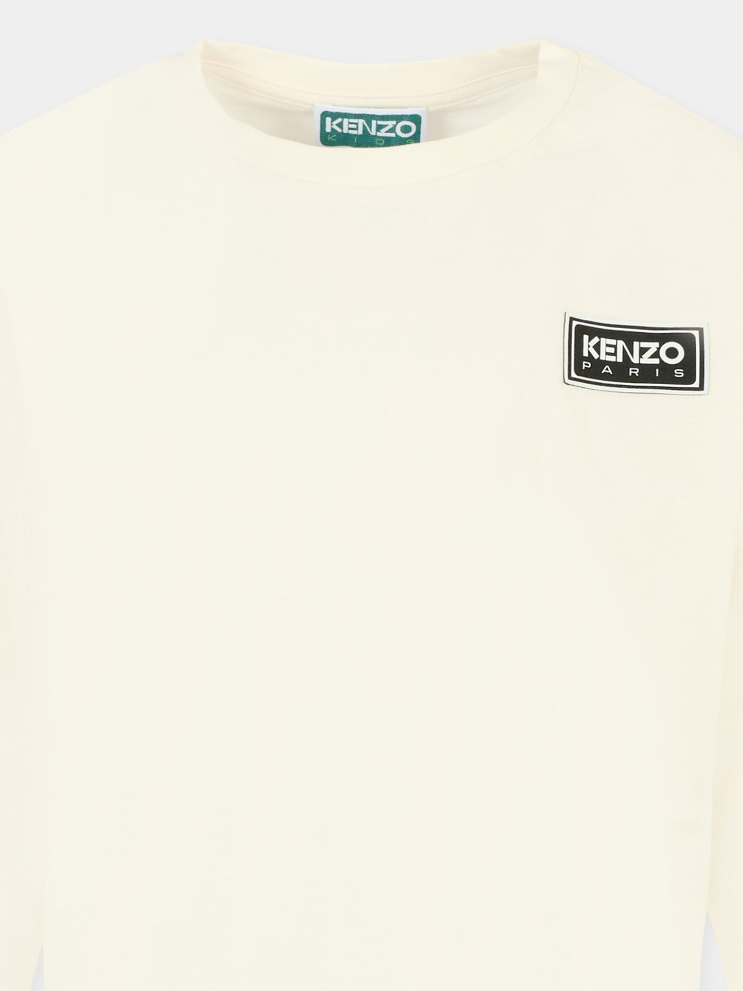 T-shirt avorio per bambini con logo,Kenzo Kids,K61496 117