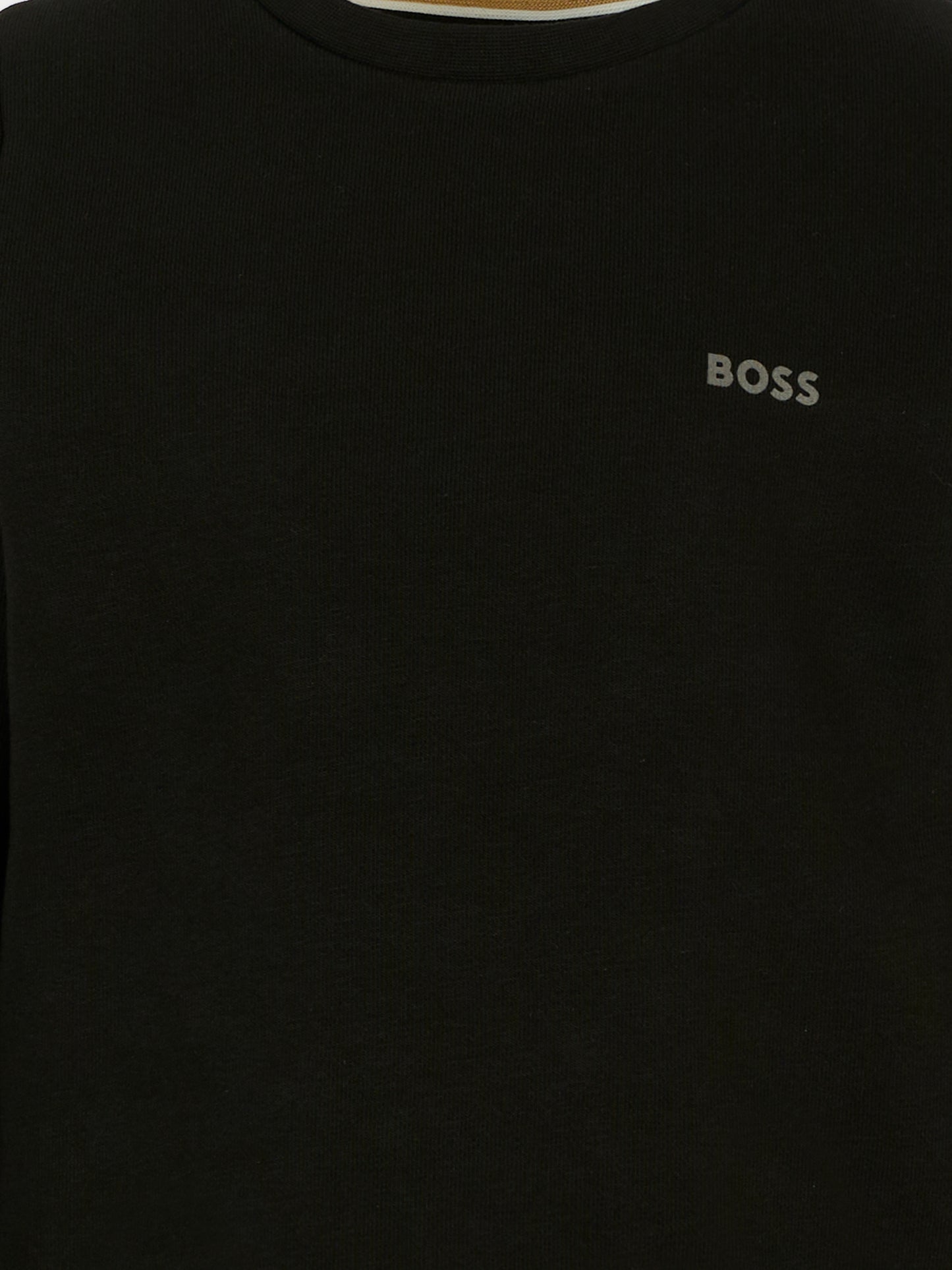 Felpa nera per bambino con logo,Boss,J52348 09B