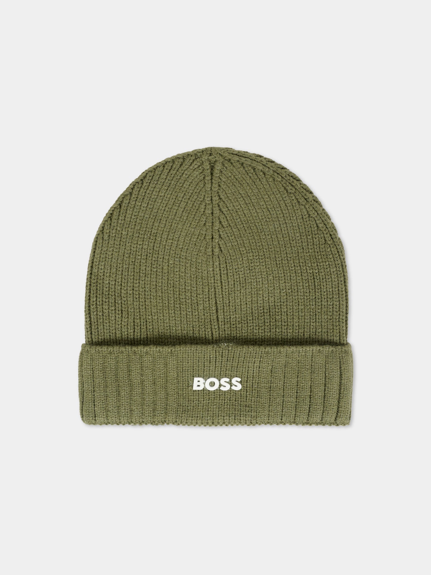 Berretto verde per bambino con logo,Boss,J52616 724