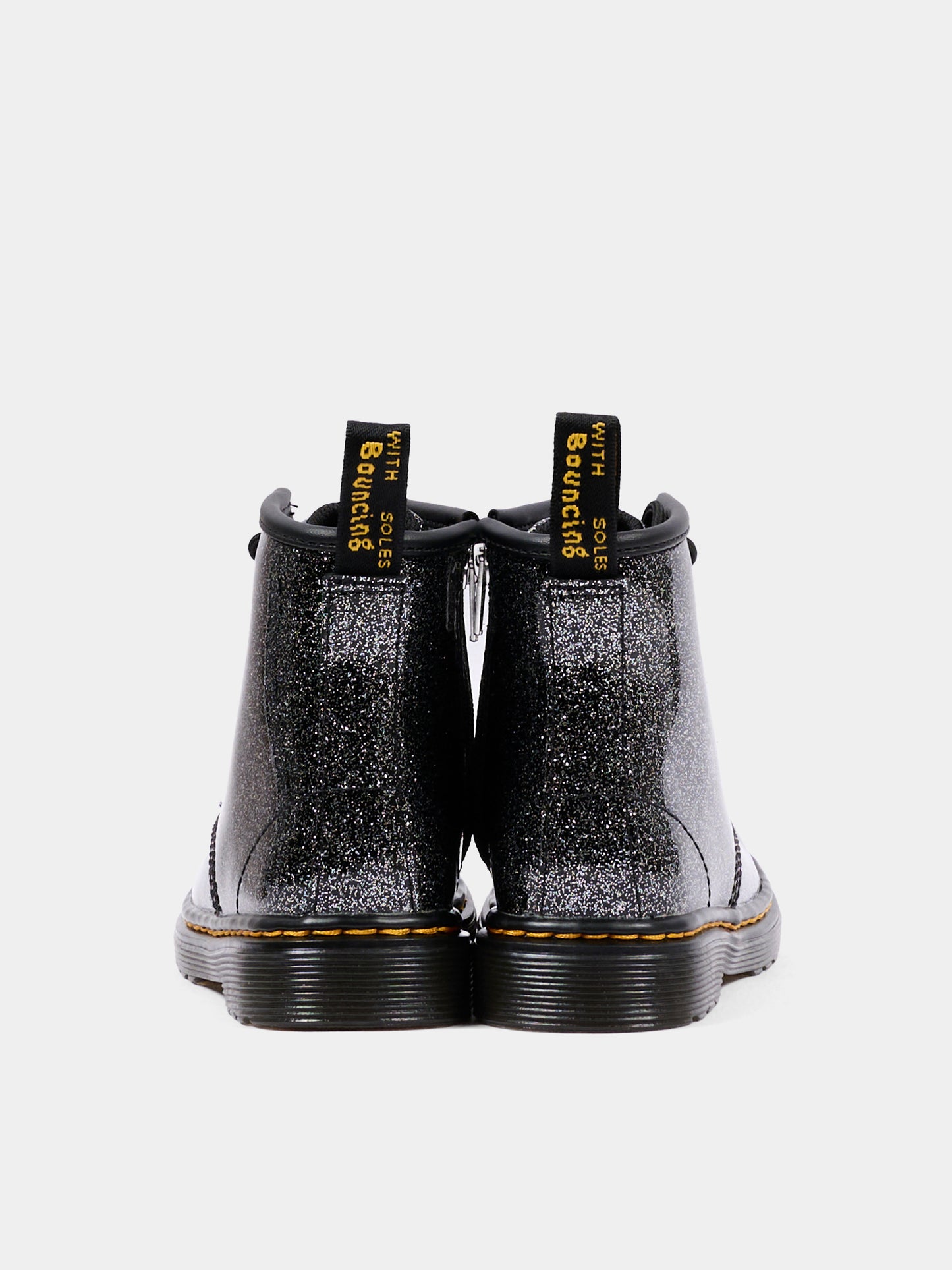 Anfibi neri 1460 T per bambina con lurex,Dr. Martens,1460 T 8 EYE BOOT 41435001 BLACK