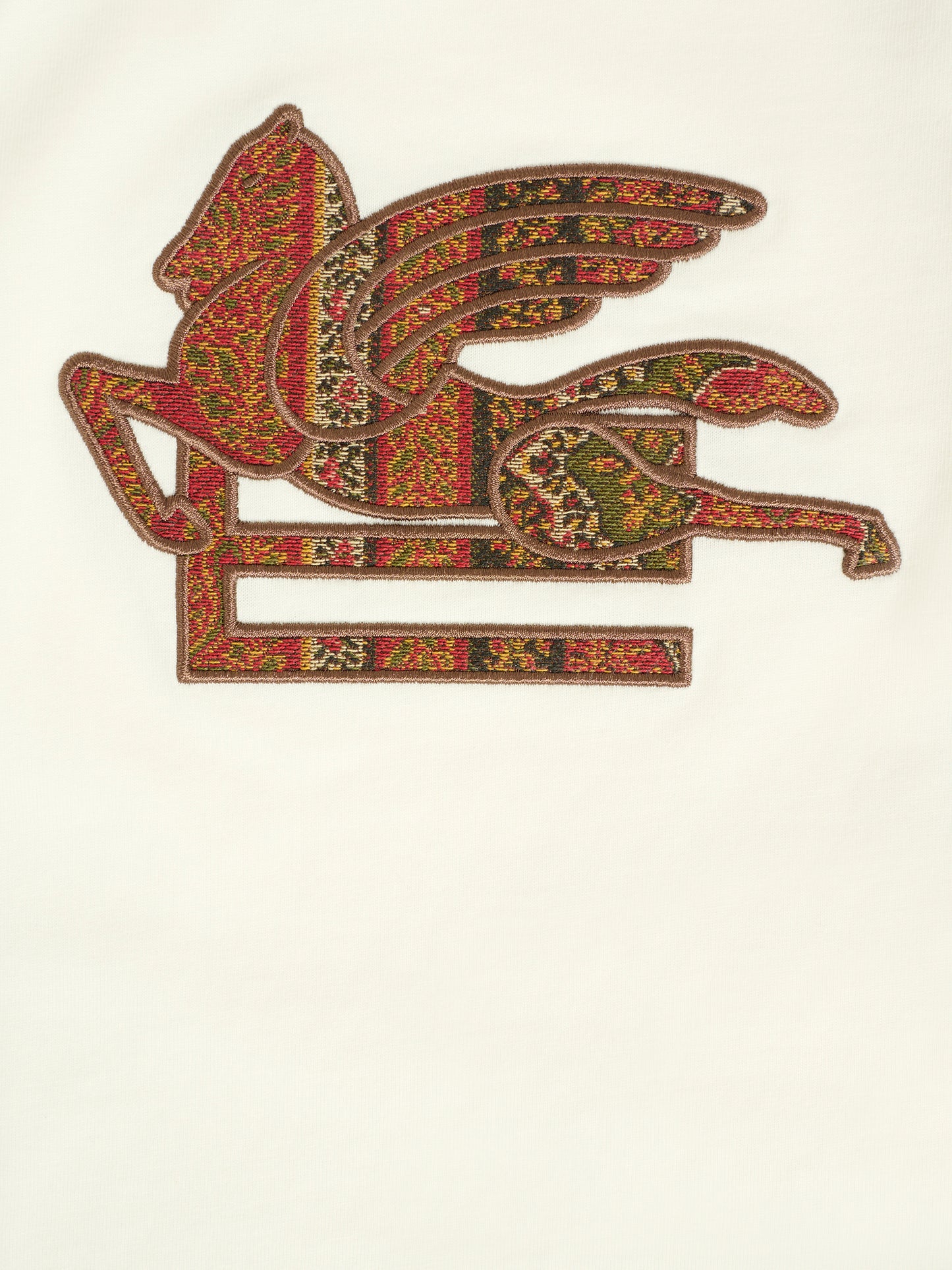 T-shirt avorio per neonato con logo e Pegaso,Etro,GX8511 Z2904 101