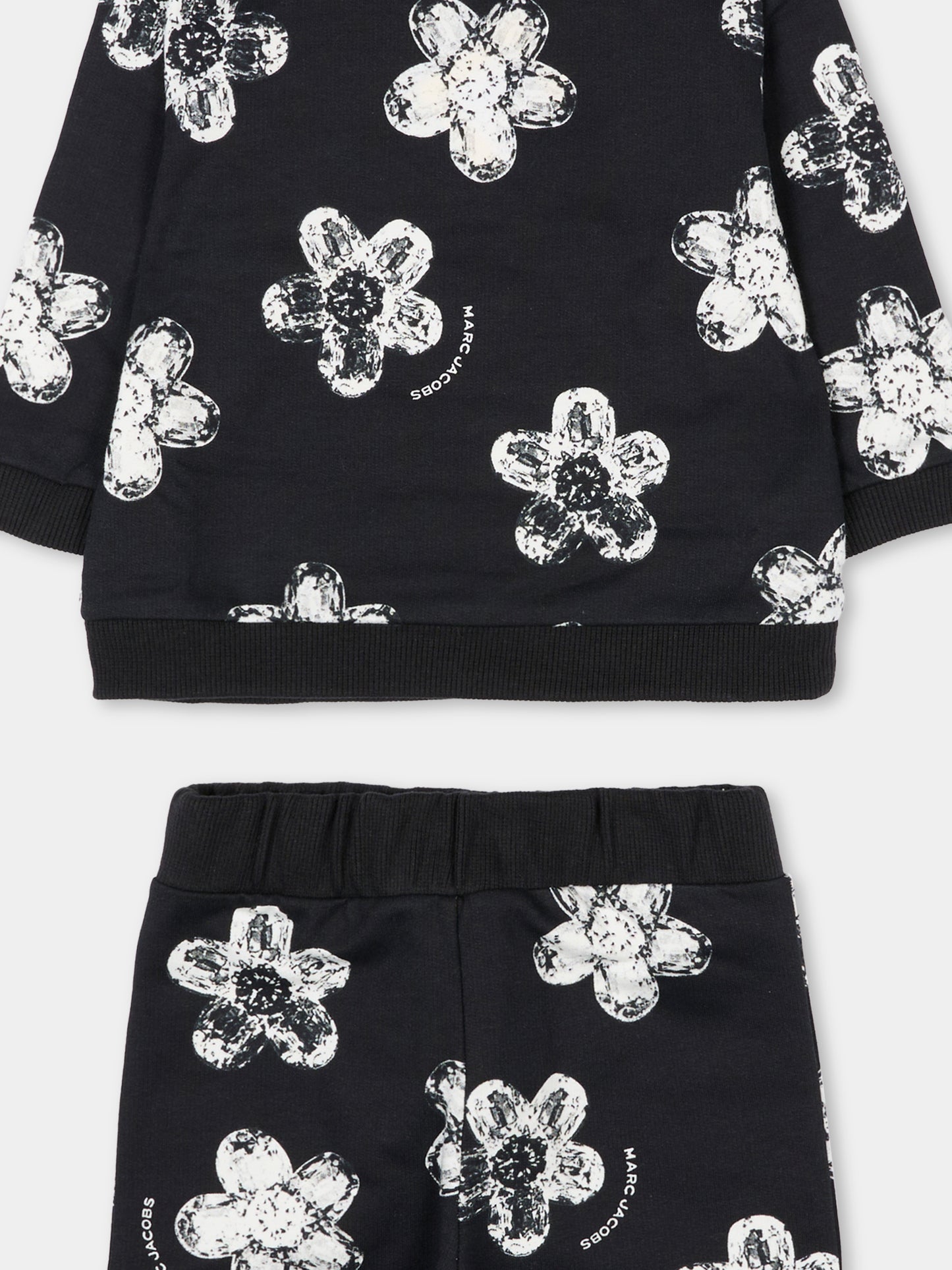 Completo nero per neonata con fiori,Marc Jacobs,W60661 09B
